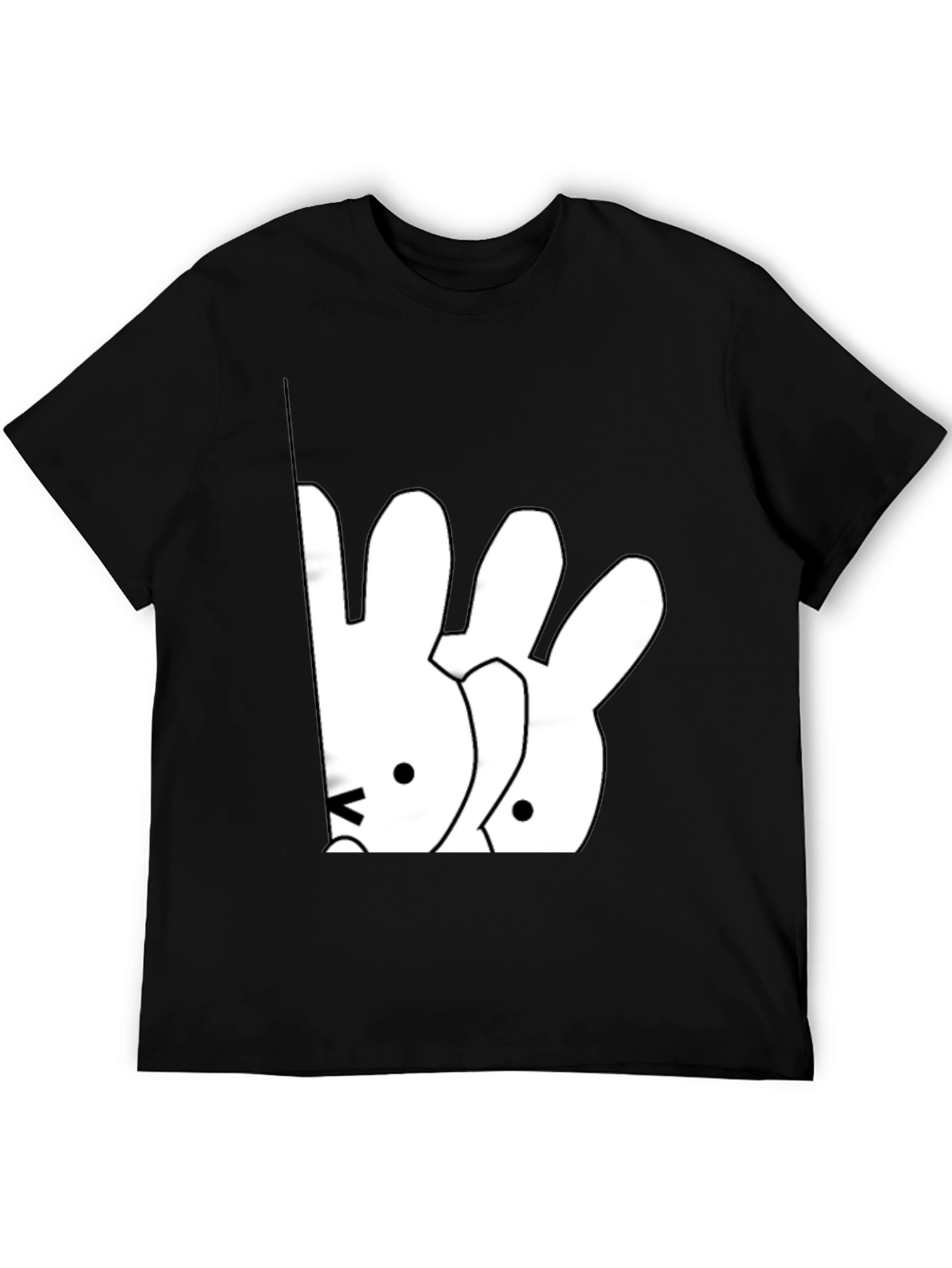 Cute Cartoon Bunny Graphic T-Shirt