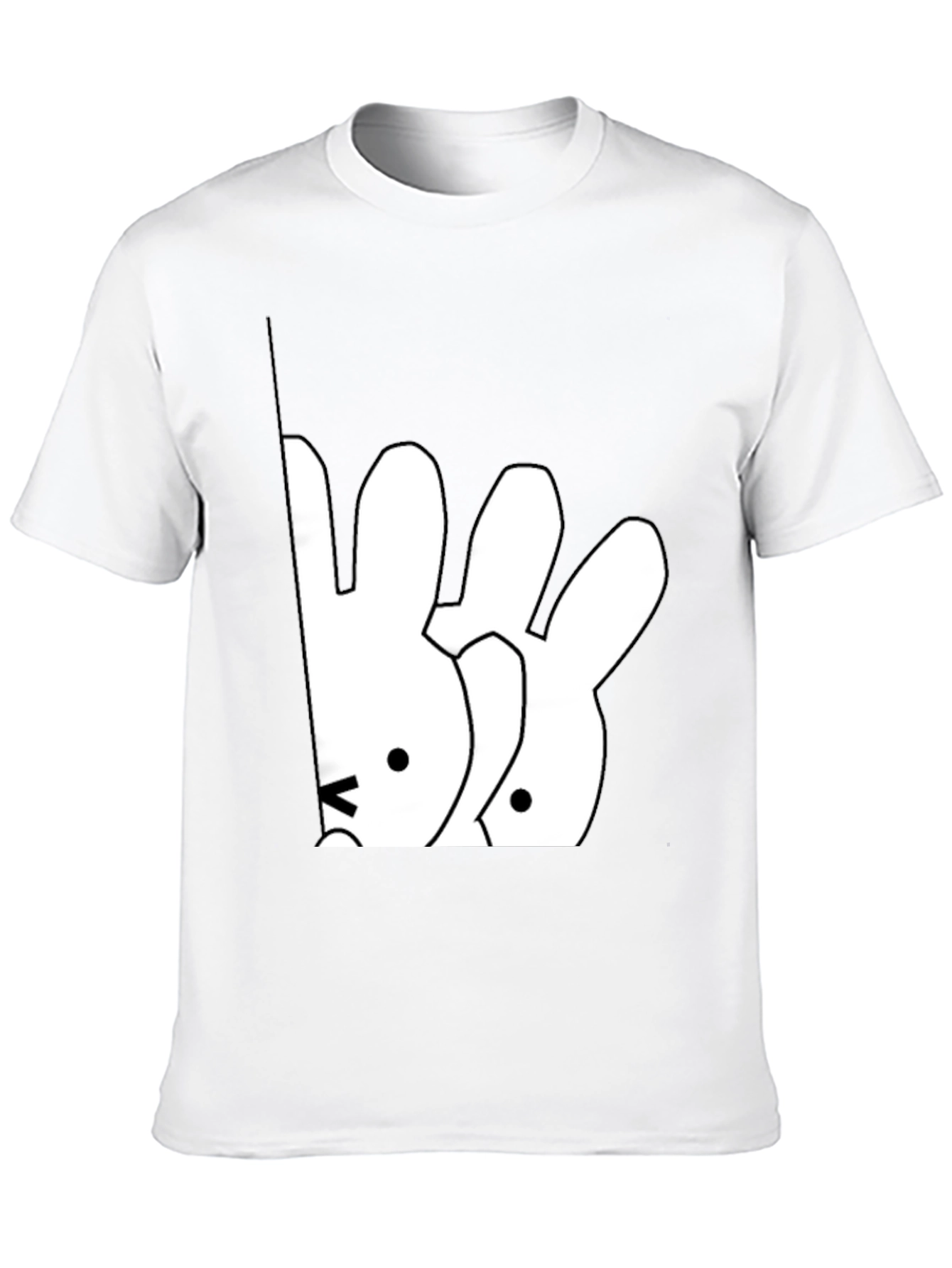 Cute Cartoon Bunny Graphic T-Shirt