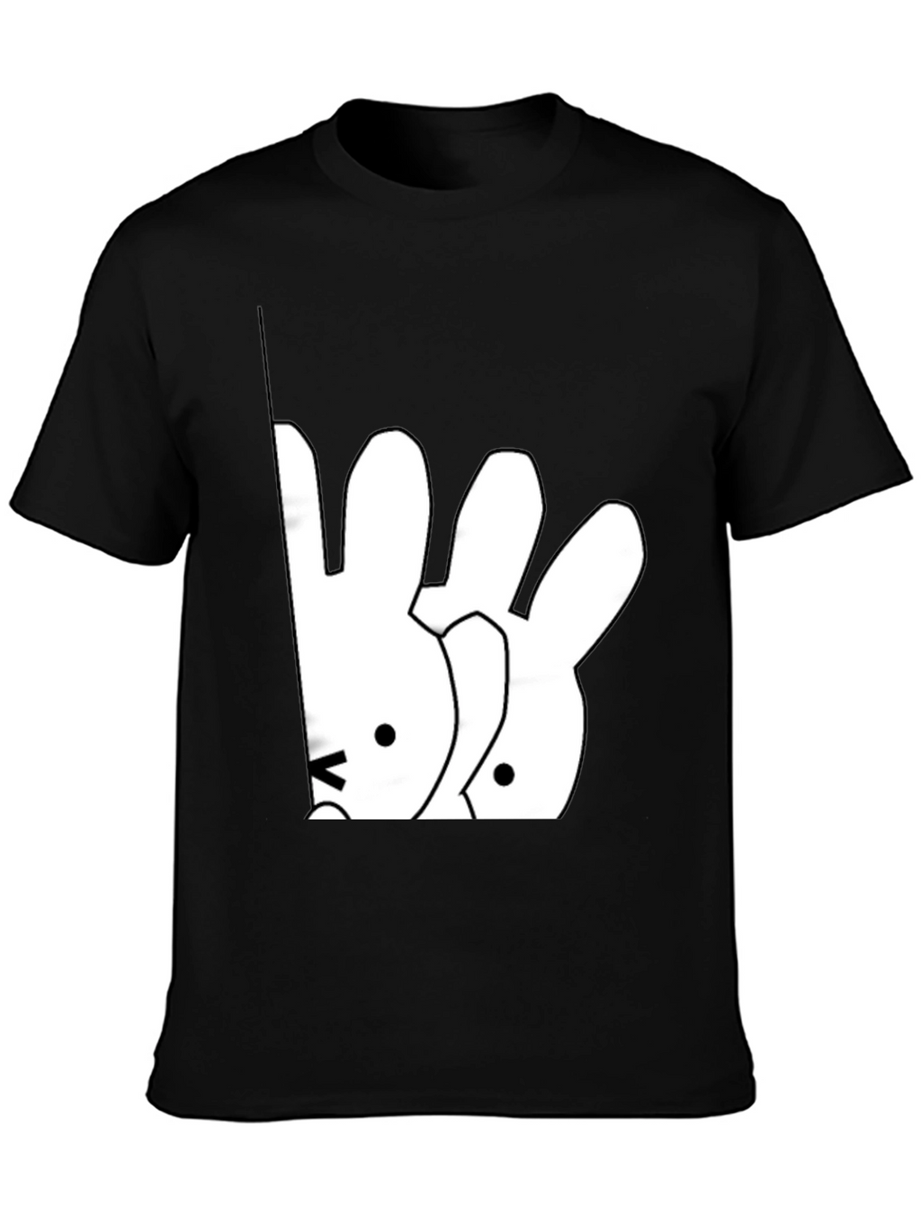 Cute Cartoon Bunny Graphic T-Shirt