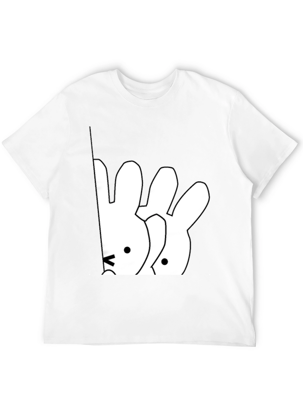 Cute Cartoon Bunny Graphic T-Shirt