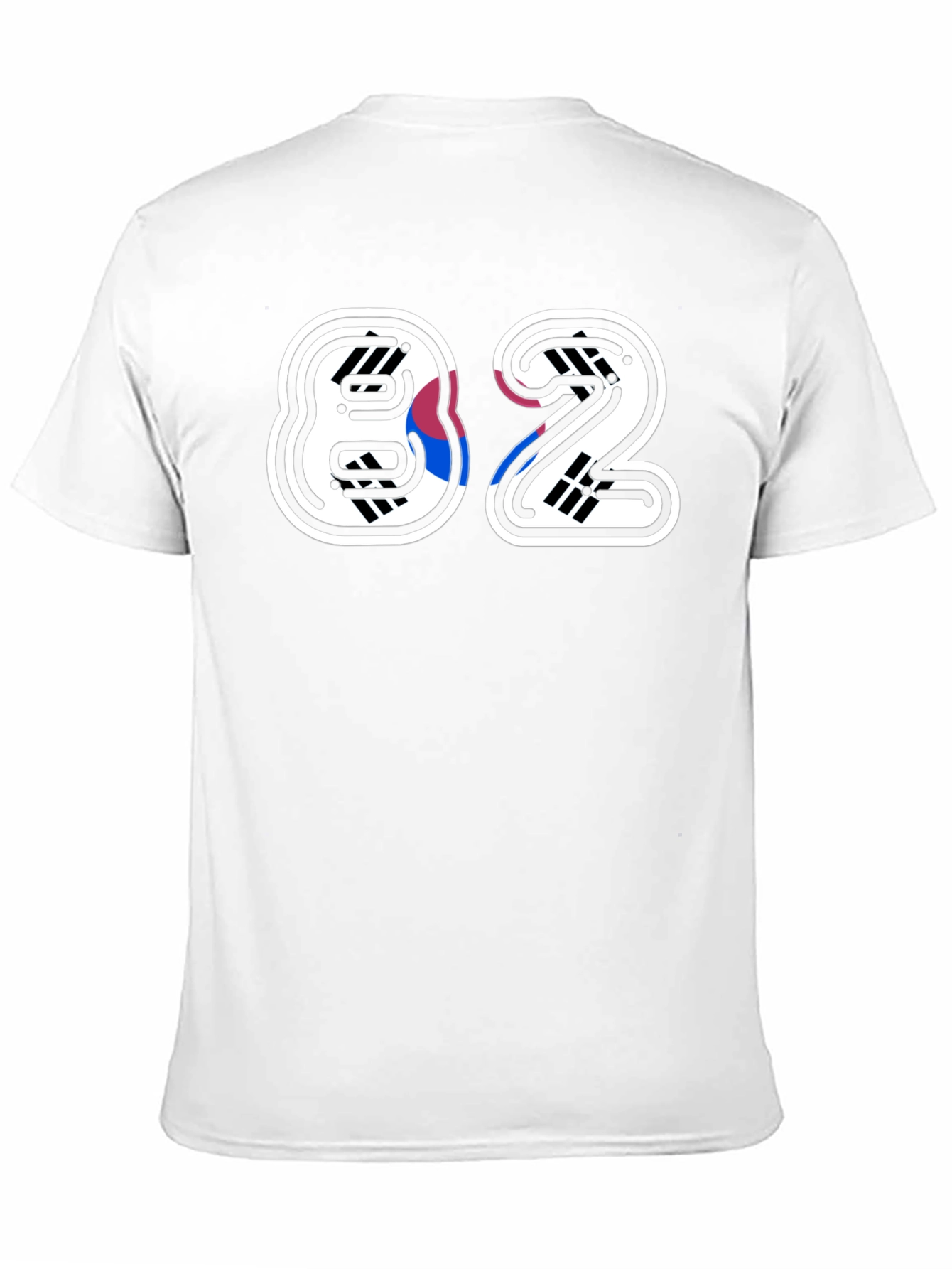 Stylish 82 Graphic Print Black T-Shirt