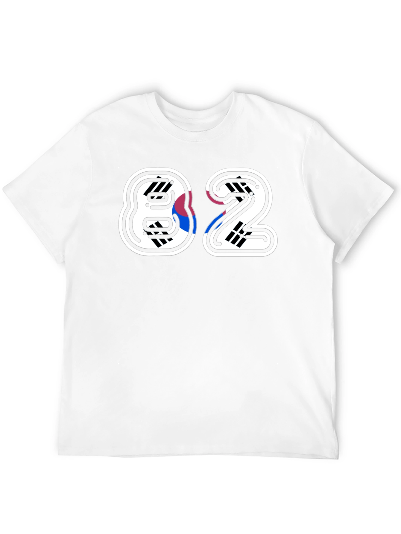 Stylish 82 Graphic Print Black T-Shirt