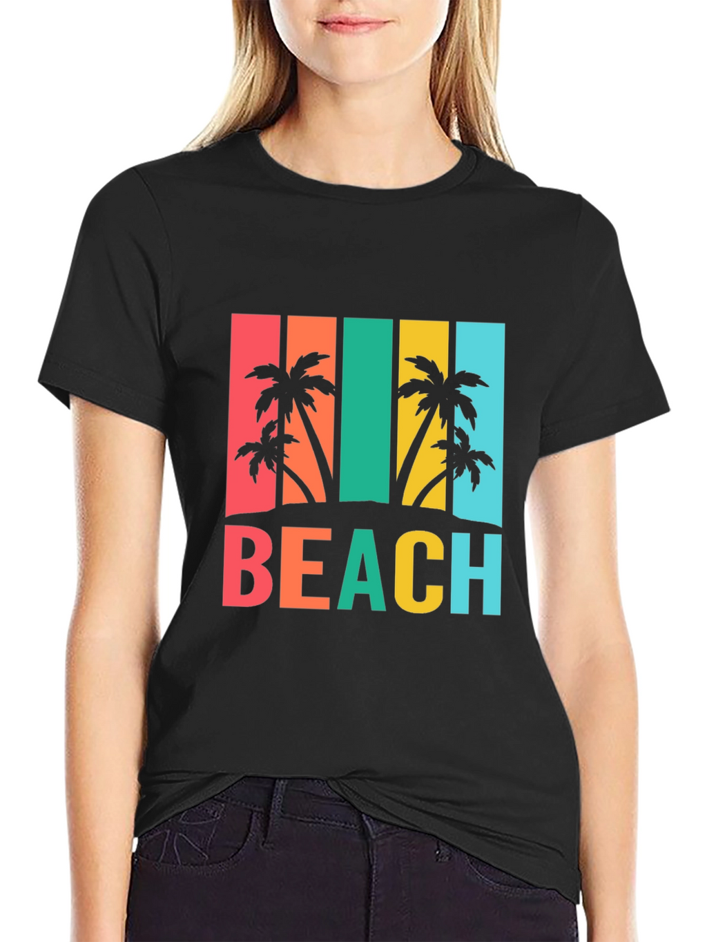 Tropical Beach T-Shirt Palm Tree Graphic Tee
