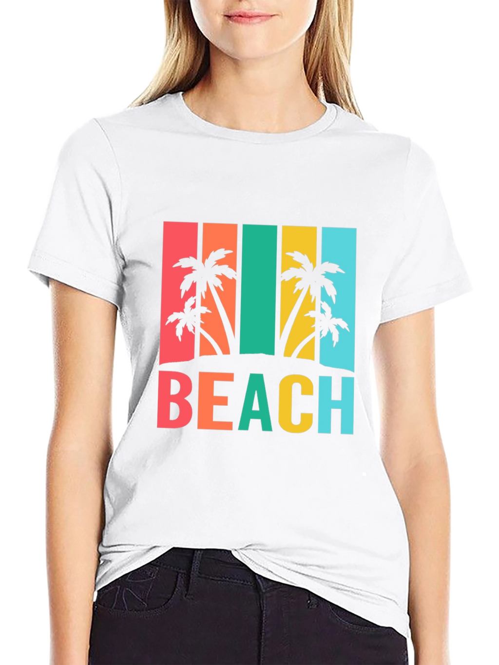 Tropical Beach T-Shirt Palm Tree Graphic Tee
