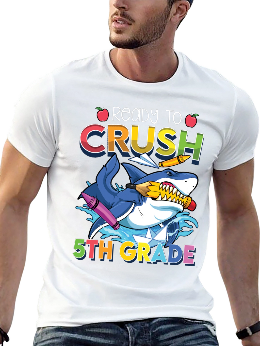 Ready to Crush 5th Grade Shark T-Shirt