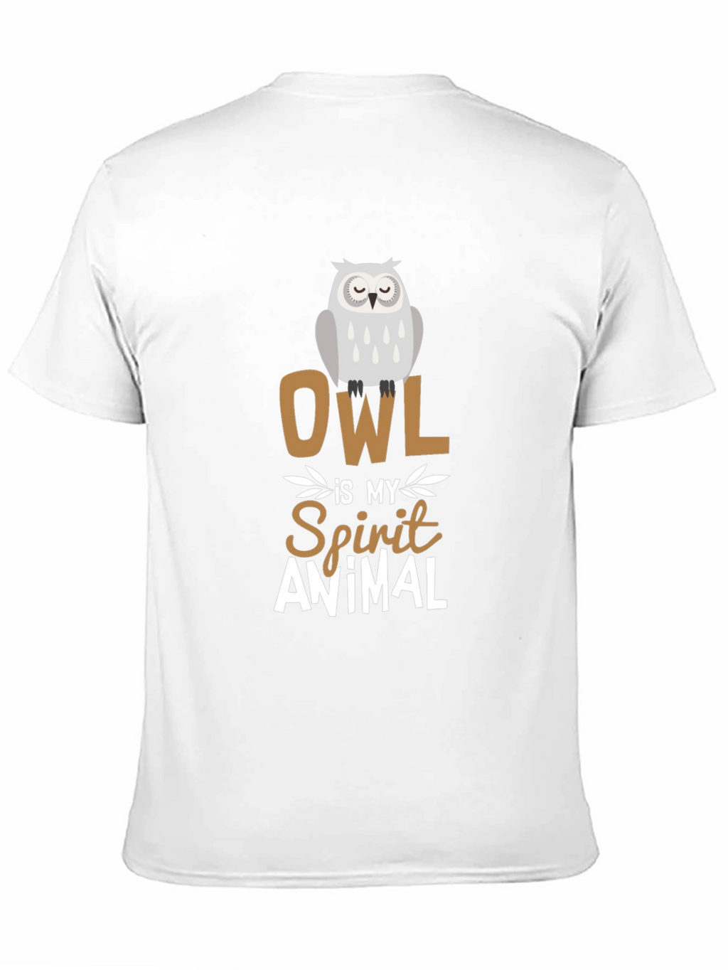 Owl Spirit Animal Graphic Tee - Black Cotton T-Shirt
