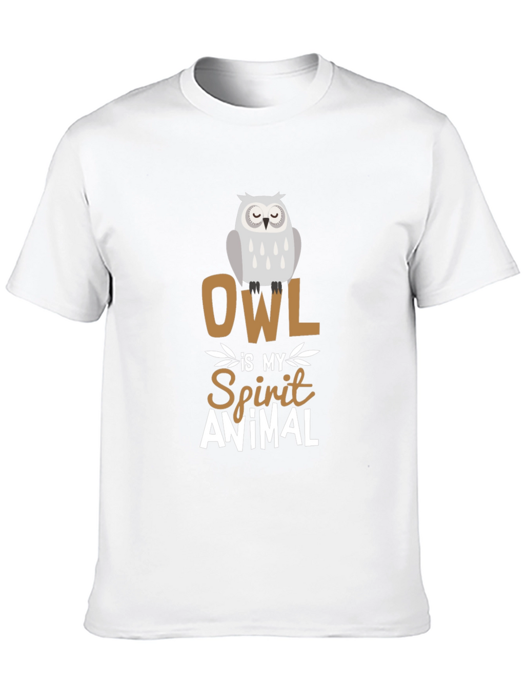 Owl Spirit Animal Graphic Tee - Black Cotton T-Shirt