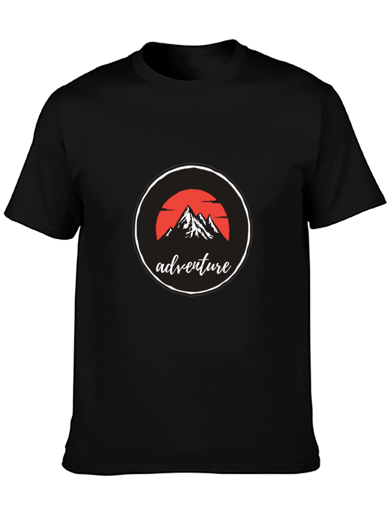 Adventure Mountain Graphic Black T-Shirt