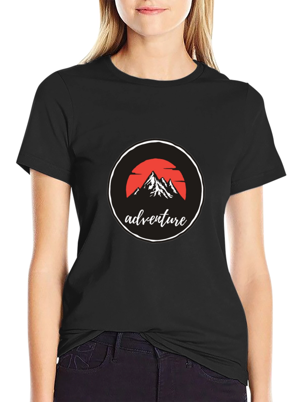 Adventure Mountain Graphic Black T-Shirt