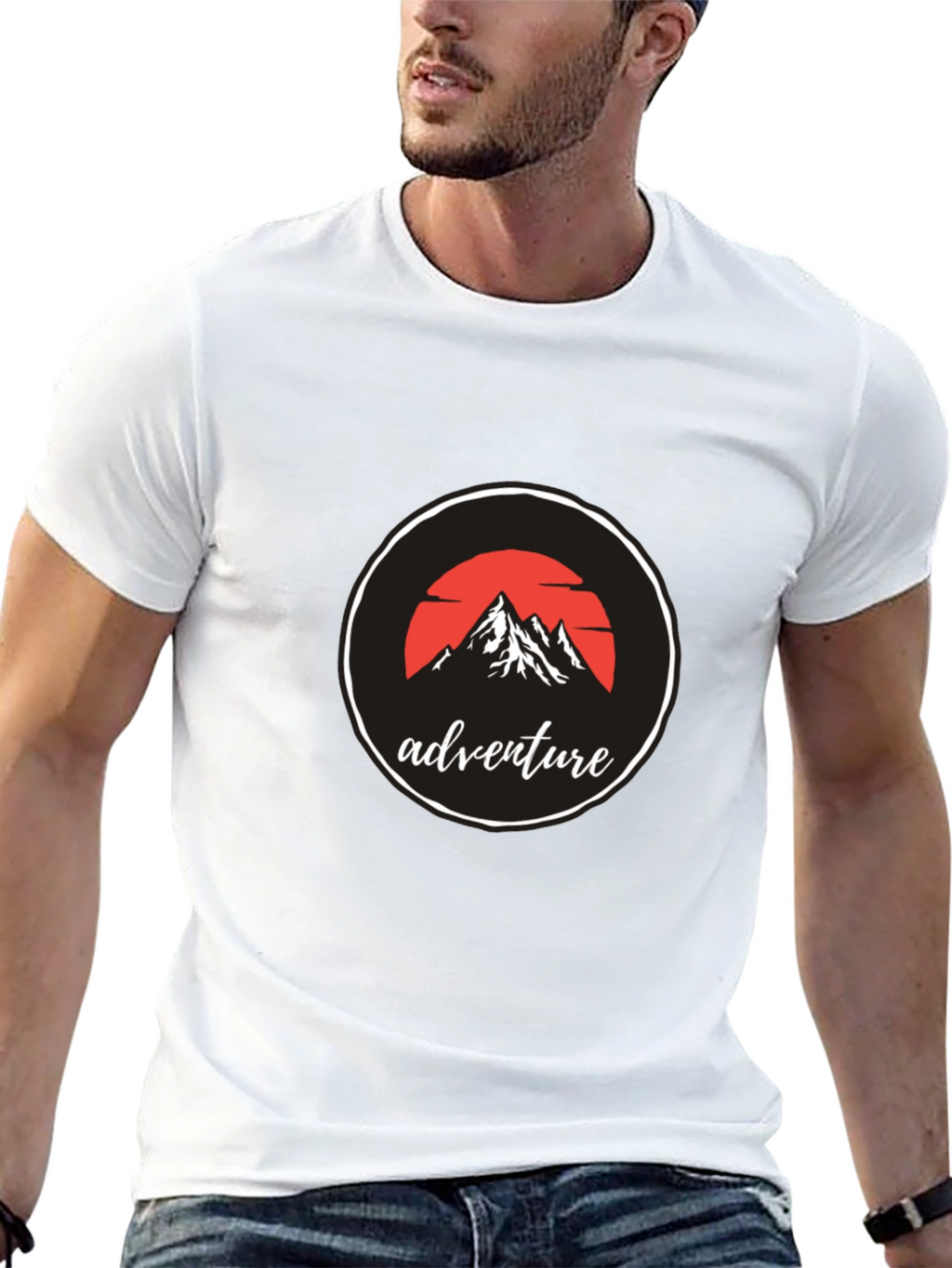 Adventure Mountain Graphic Black T-Shirt