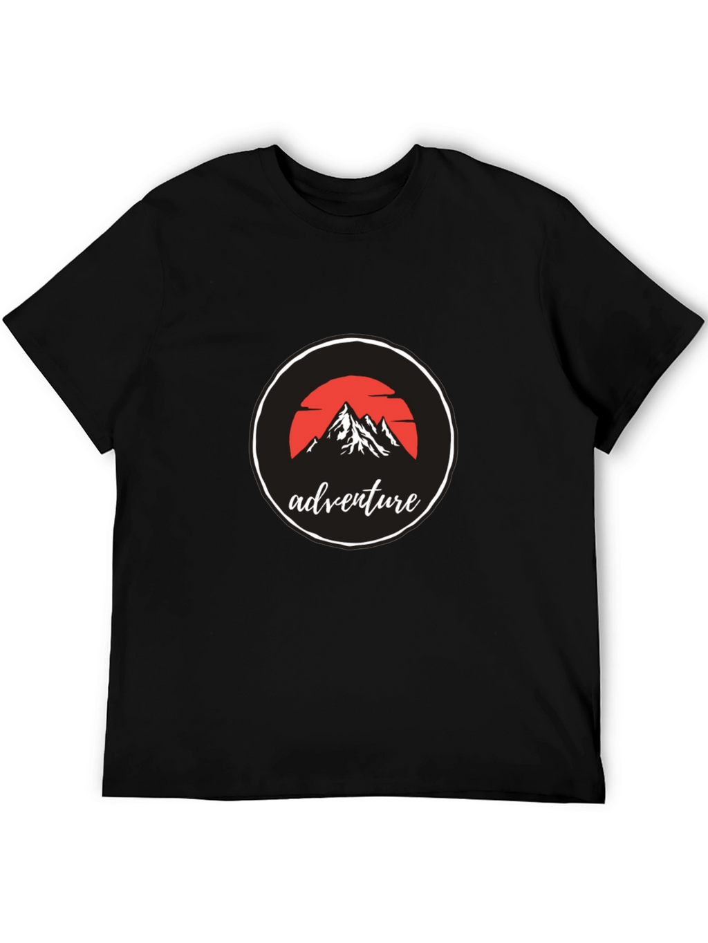Adventure Mountain Graphic Black T-Shirt