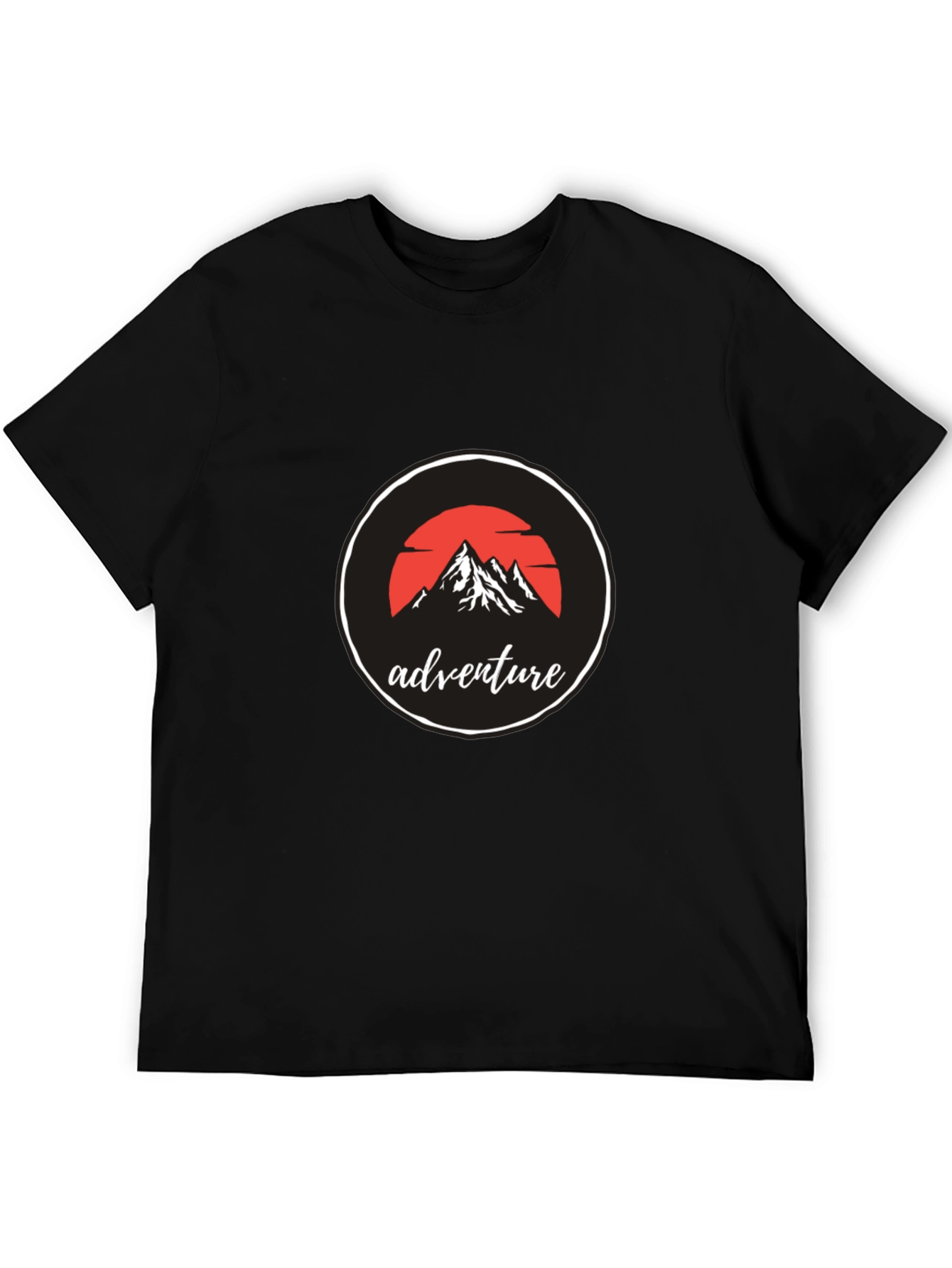 Adventure Mountain Graphic Black T-Shirt