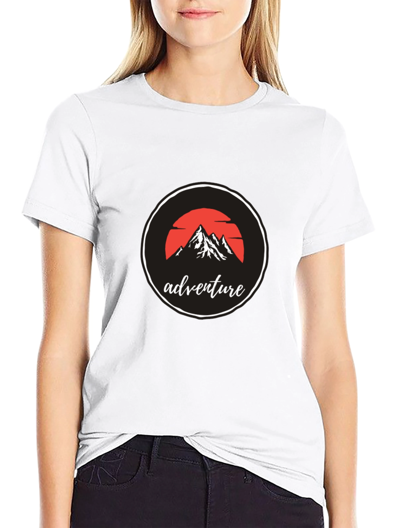 Adventure Mountain Graphic Black T-Shirt
