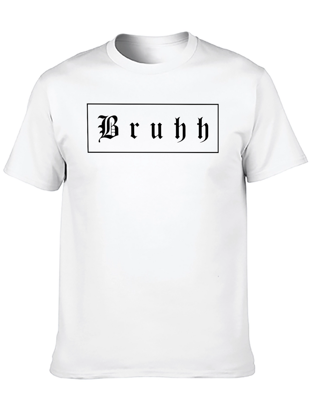 Bruhh Gothic Font Graphic Tee - Black