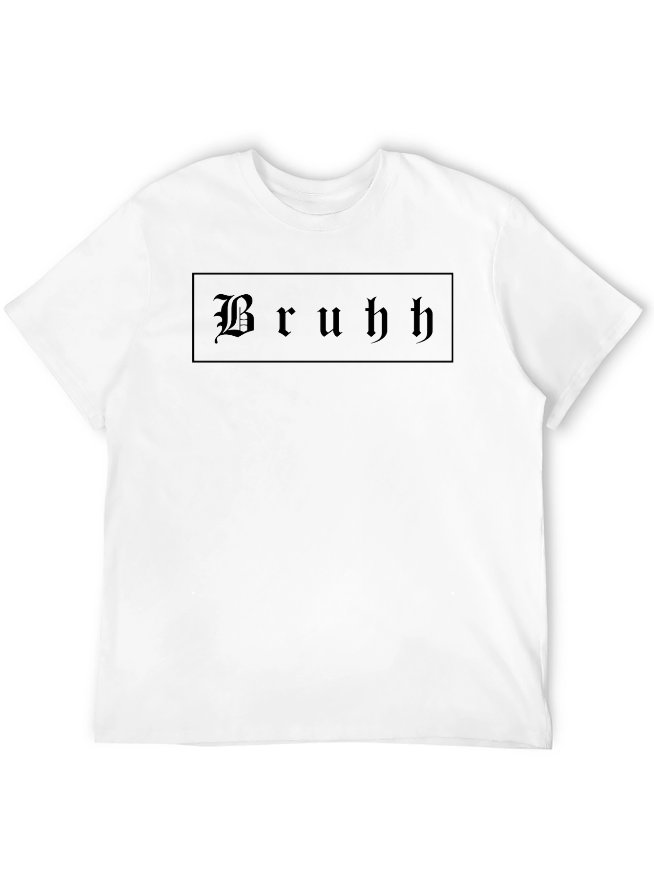 Bruhh Gothic Font Graphic Tee - Black