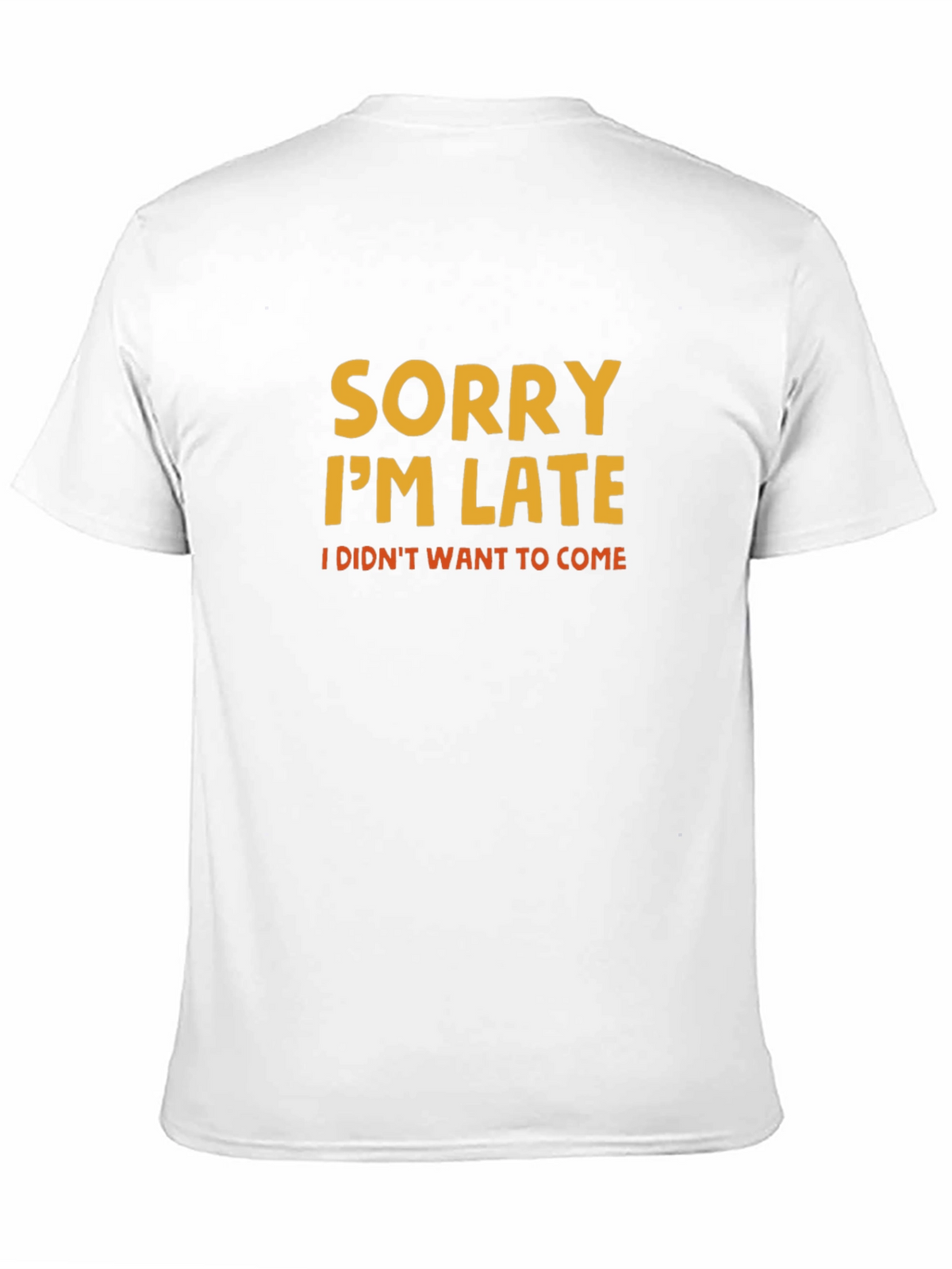 Sorry Im Late Graphic Tee - Black Cotton Blend
