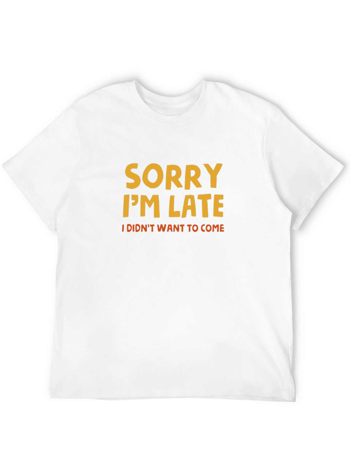 Sorry Im Late Graphic Tee - Black Cotton Blend