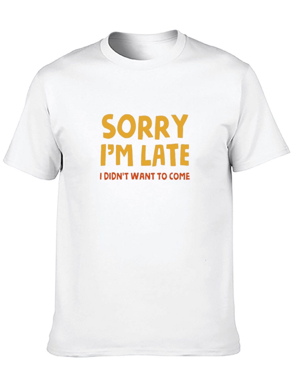 Sorry Im Late Graphic Tee - Black Cotton Blend