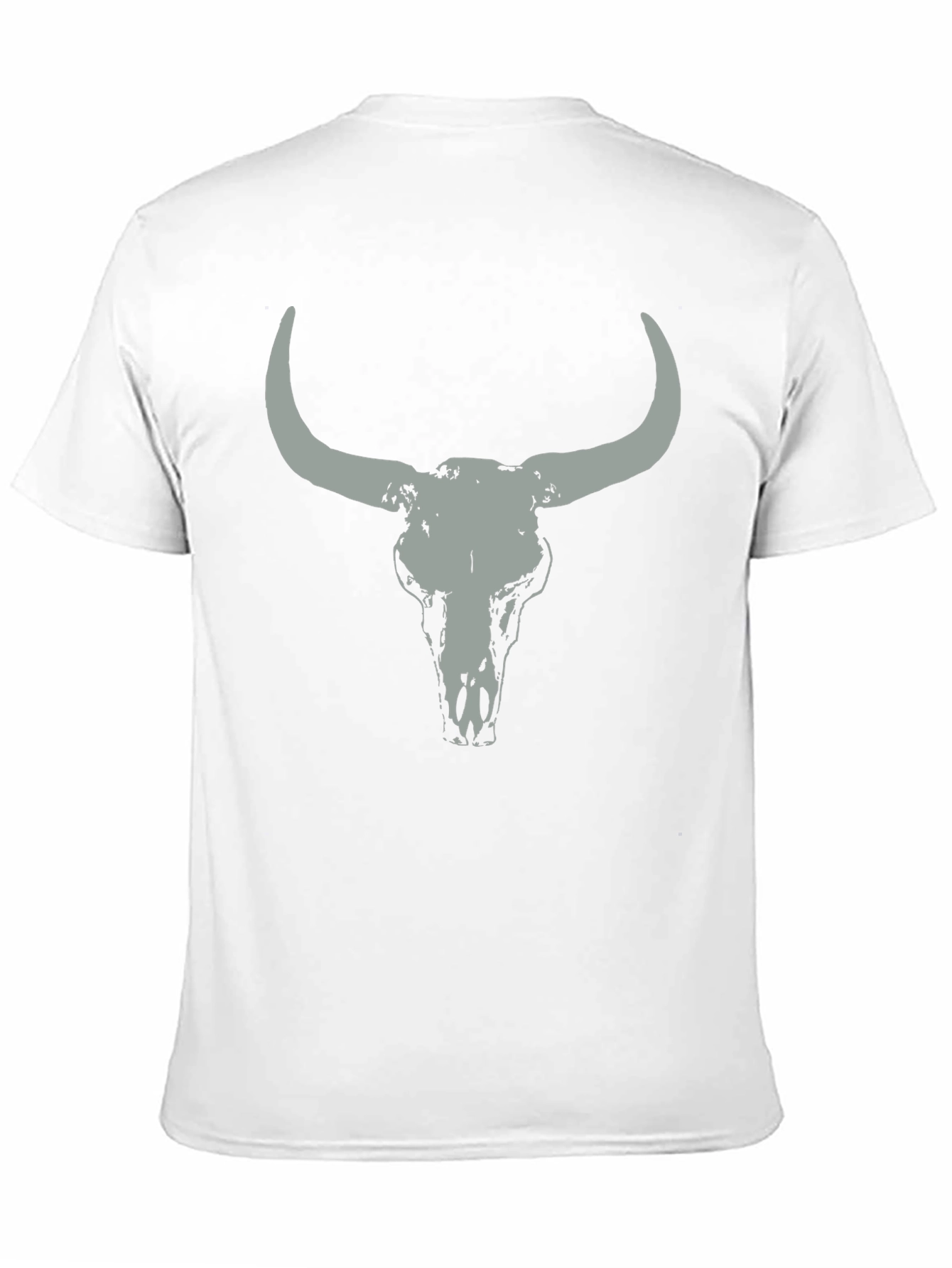 Bull Skull Graphic Tee - Casual Black T-Shirt