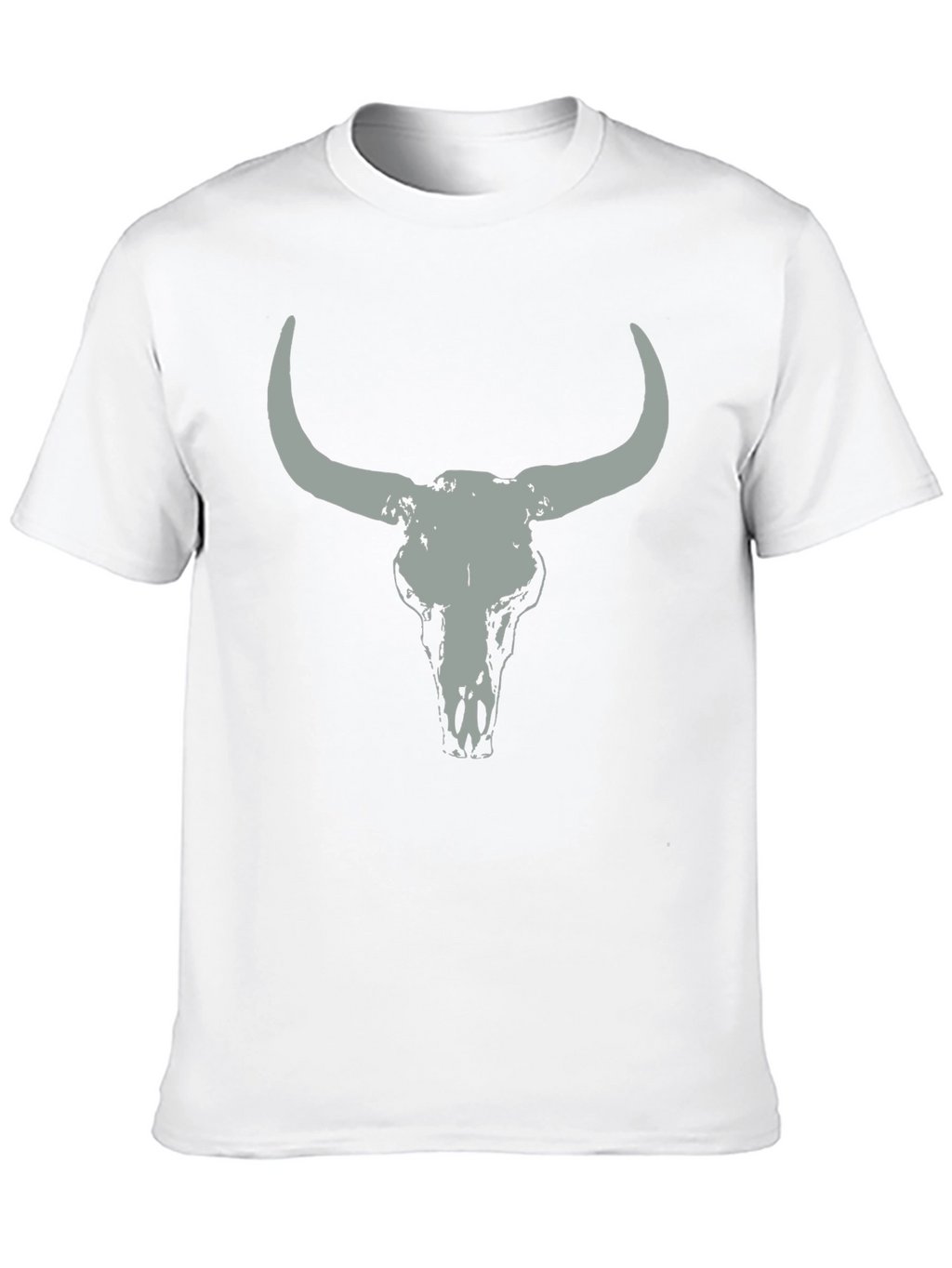 Bull Skull Graphic Tee - Casual Black T-Shirt