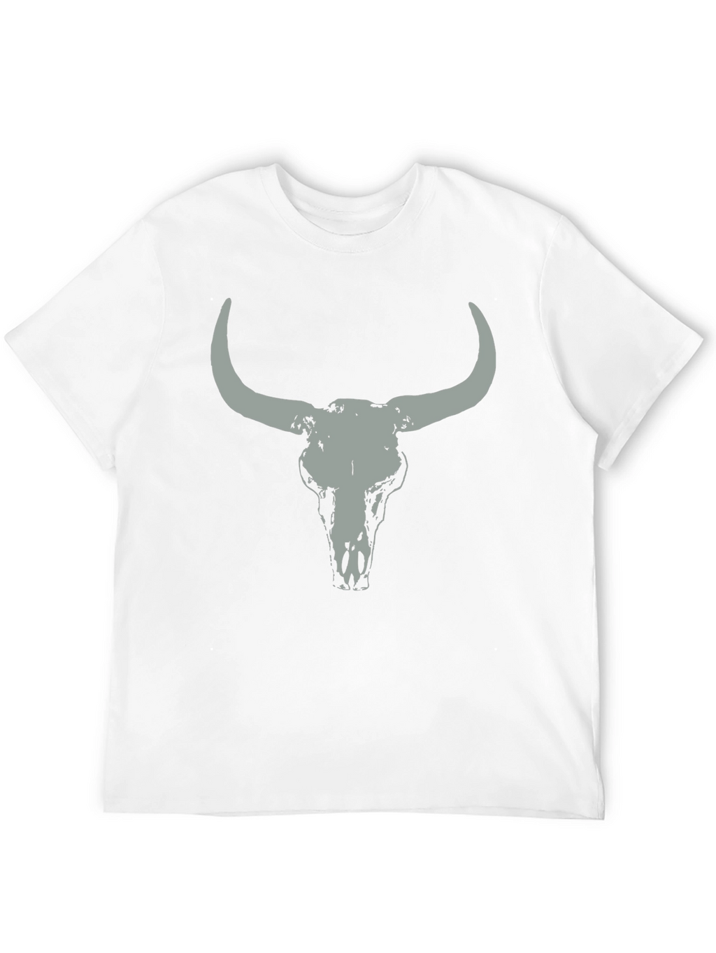 Bull Skull Graphic Tee - Casual Black T-Shirt