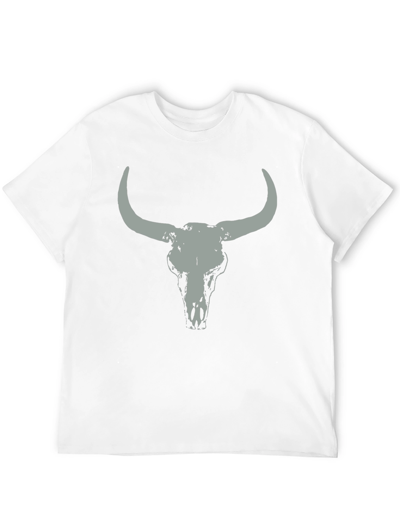 Bull Skull Graphic Tee - Casual Black T-Shirt