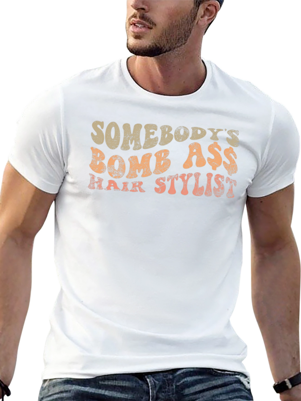 Bomb Ass Hair Stylist Graphic T-Shirt