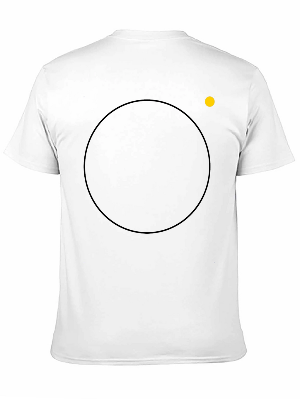 Mens Black Crew Neck T-Shirt with Circle Design