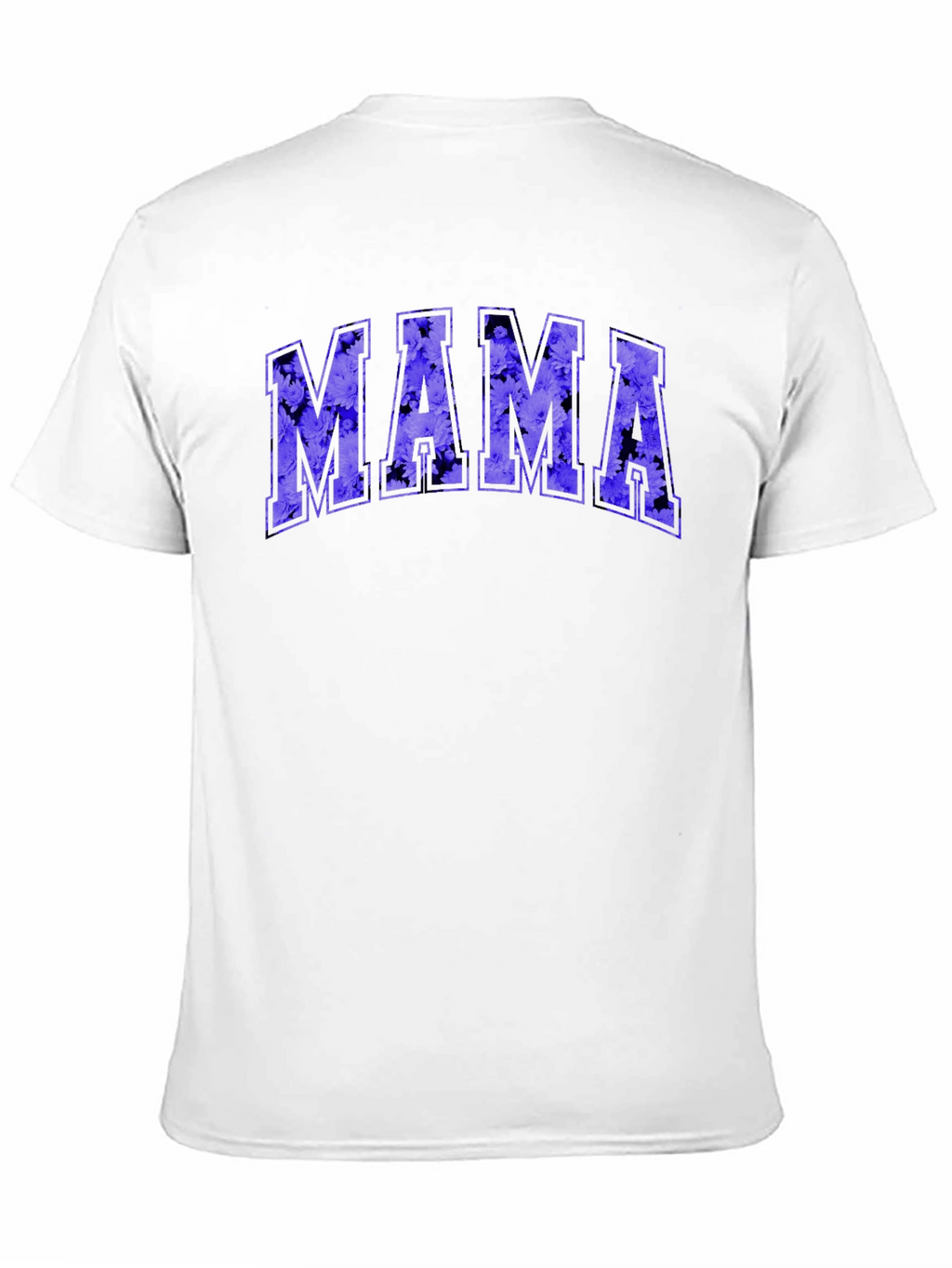 Mama Floral Print Black T-Shirt
