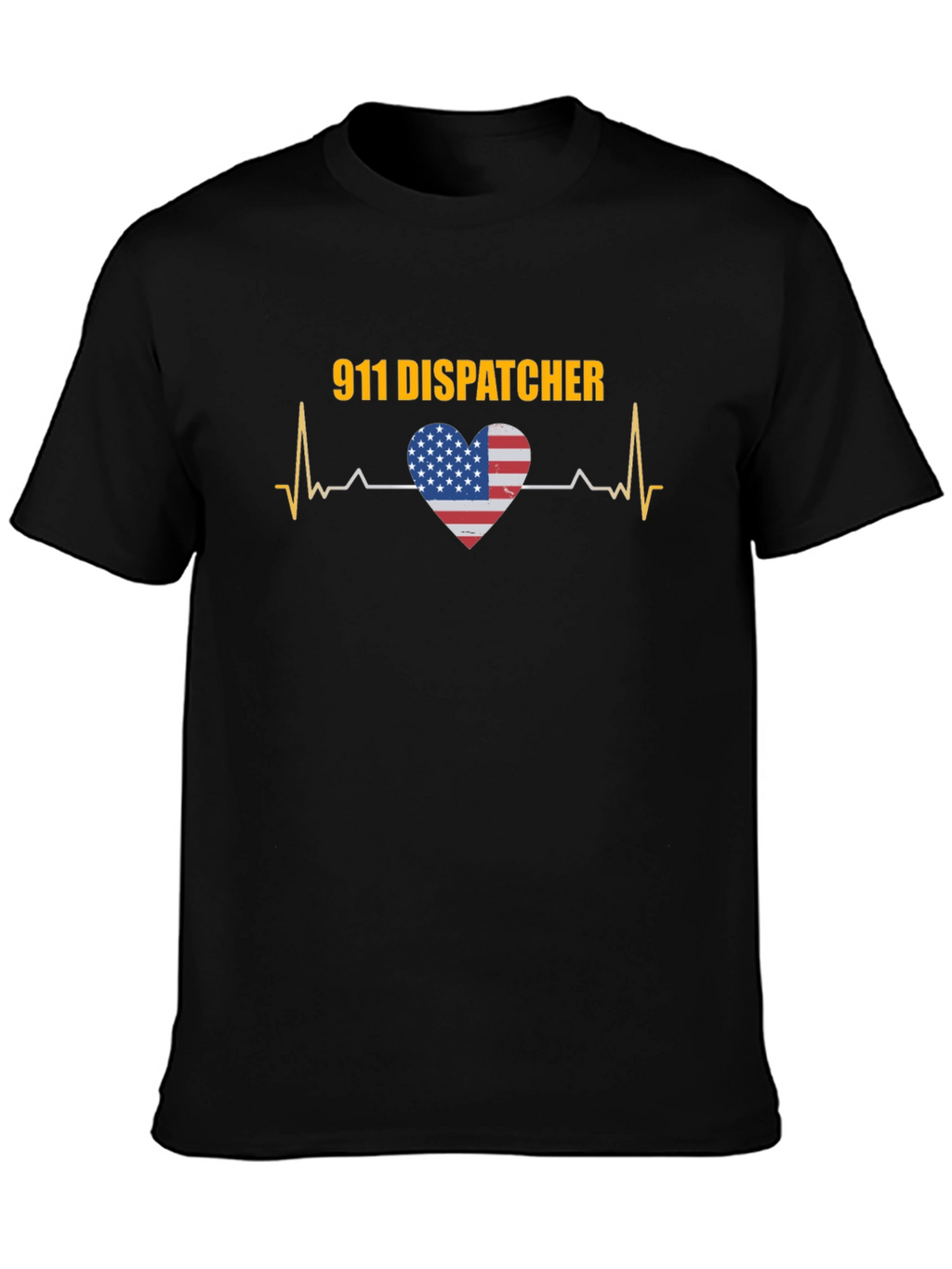 911 Dispatcher USA Heartbeat T-Shirt