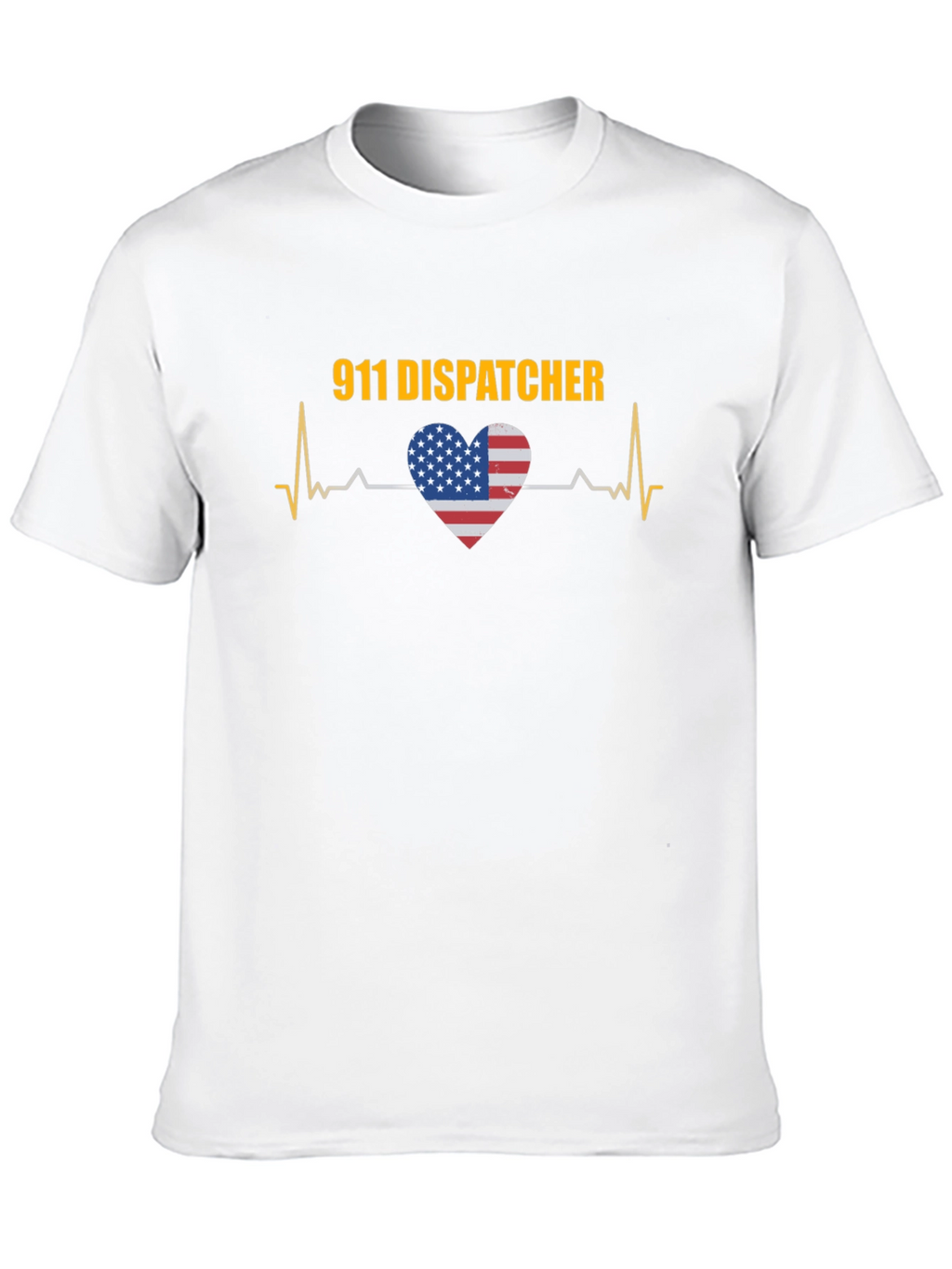 911 Dispatcher USA Heartbeat T-Shirt