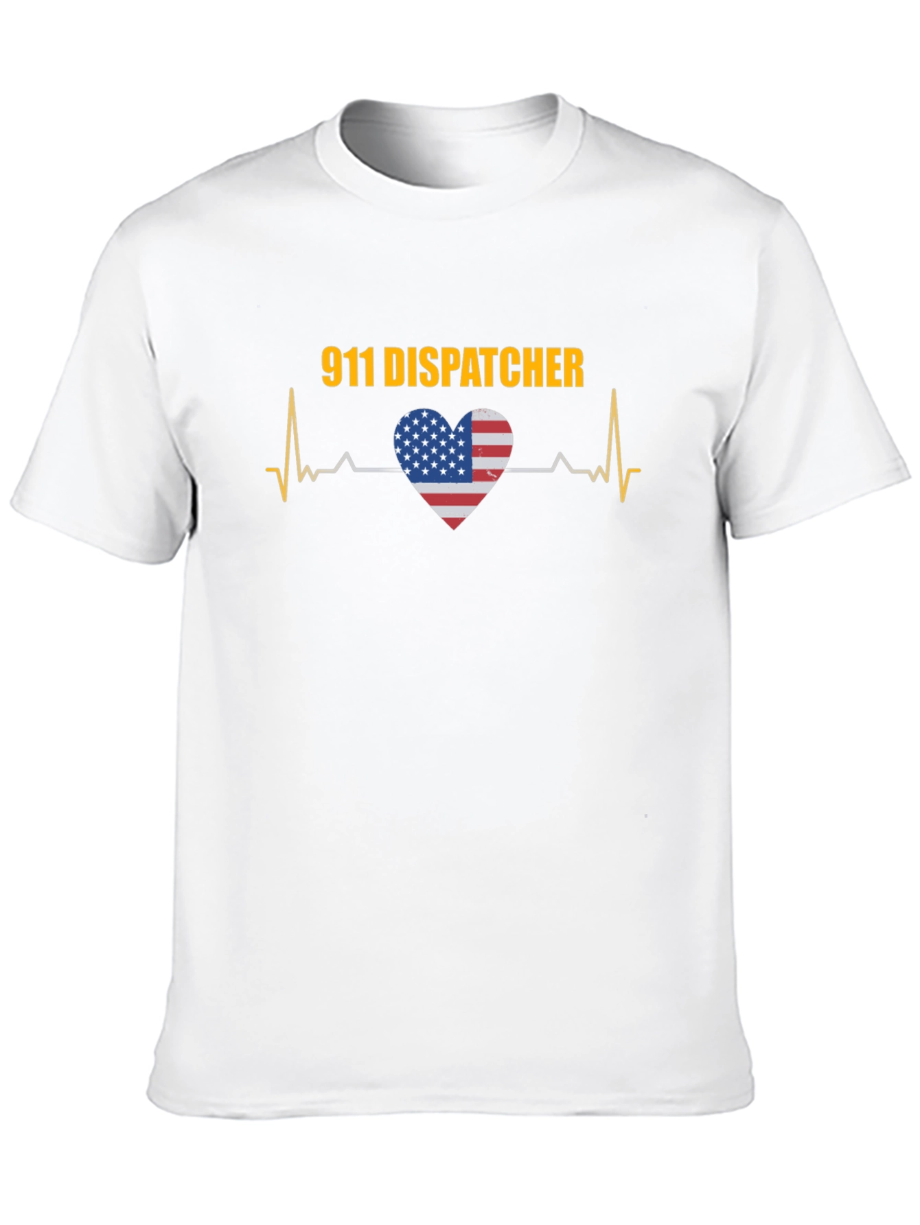 911 Dispatcher USA Heartbeat T-Shirt