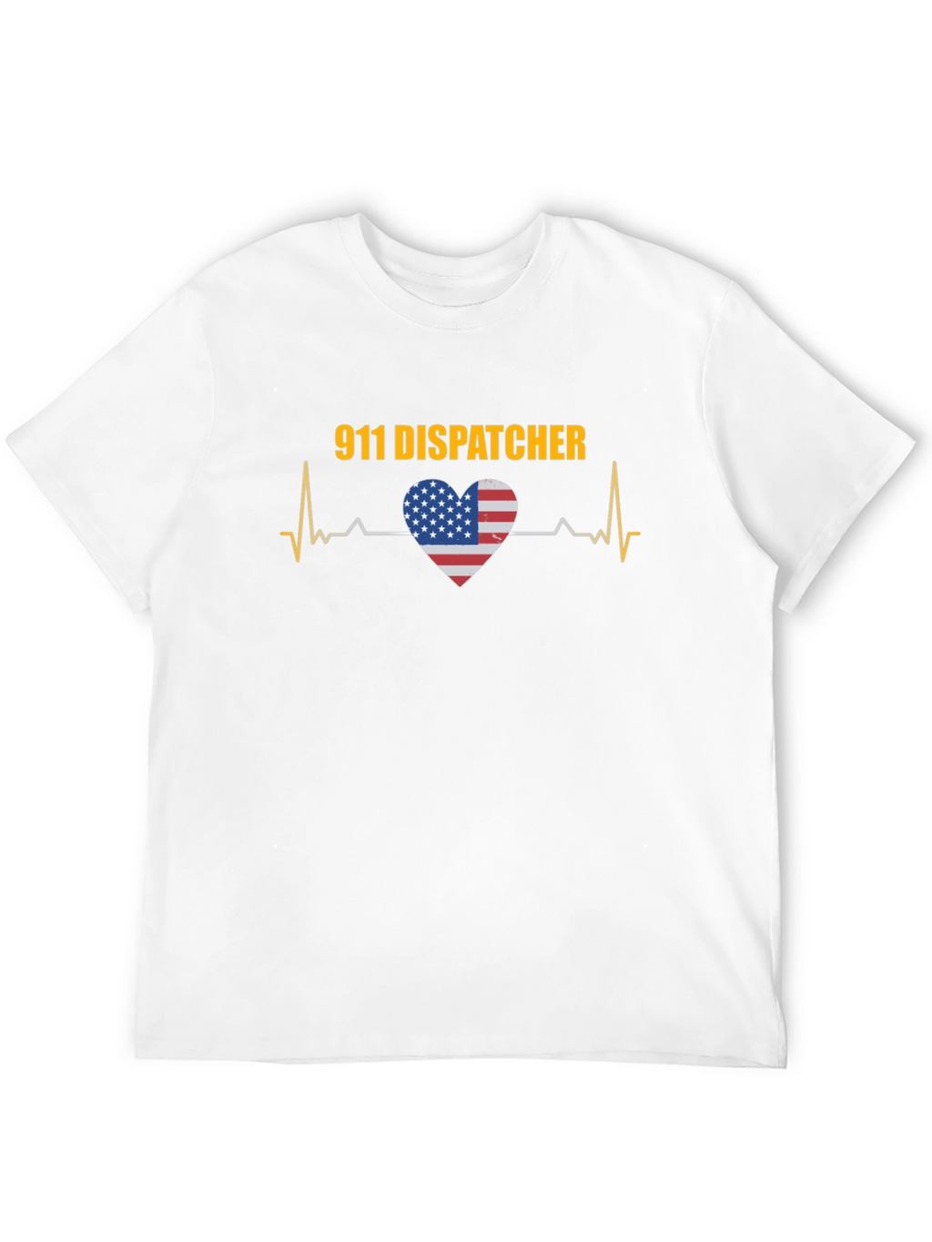 911 Dispatcher USA Heartbeat T-Shirt