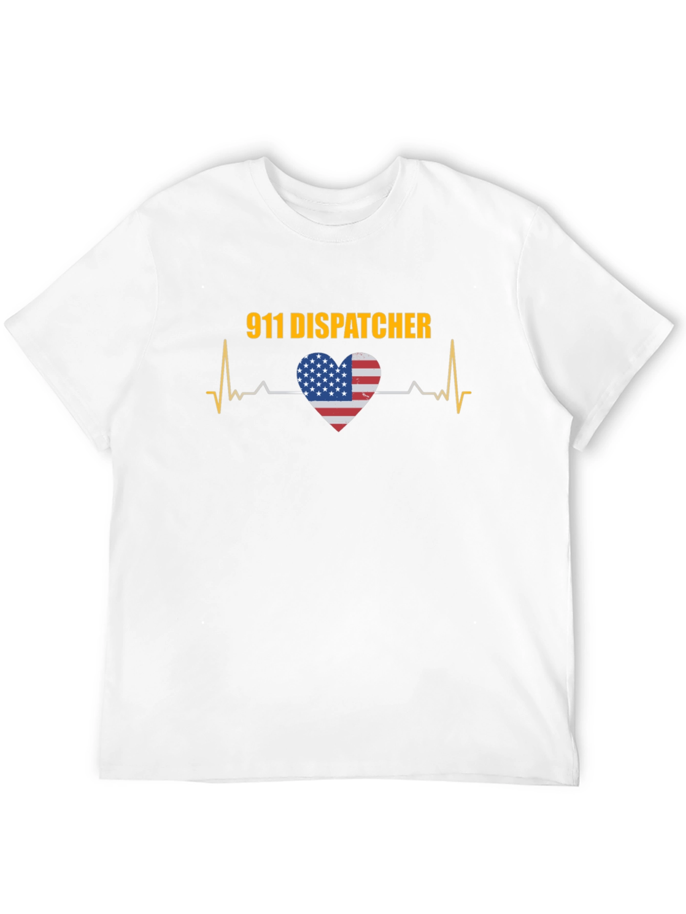 911 Dispatcher USA Heartbeat T-Shirt