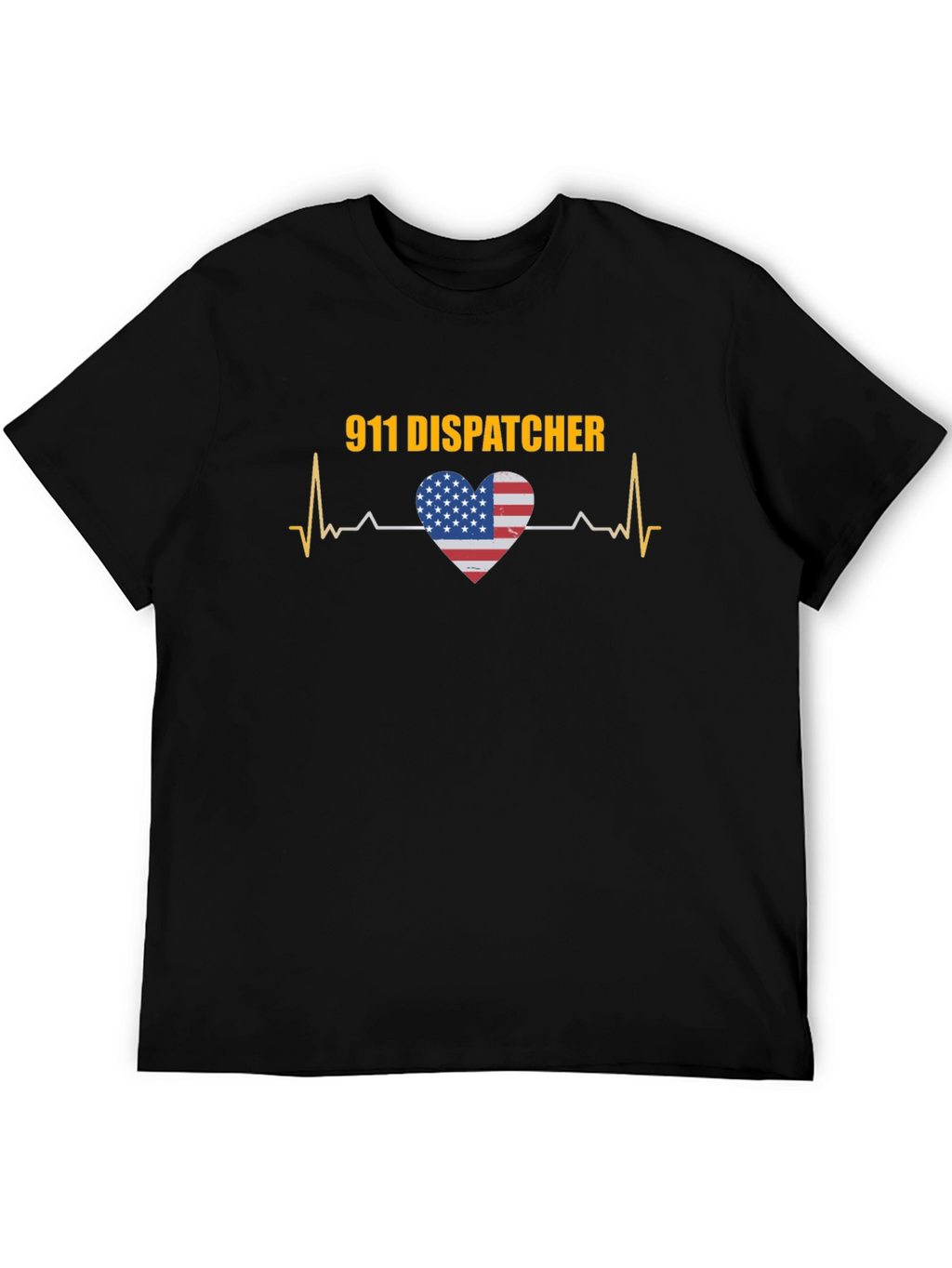 911 Dispatcher USA Heartbeat T-Shirt