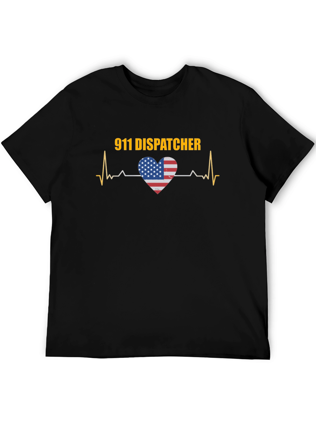 911 Dispatcher USA Heartbeat T-Shirt