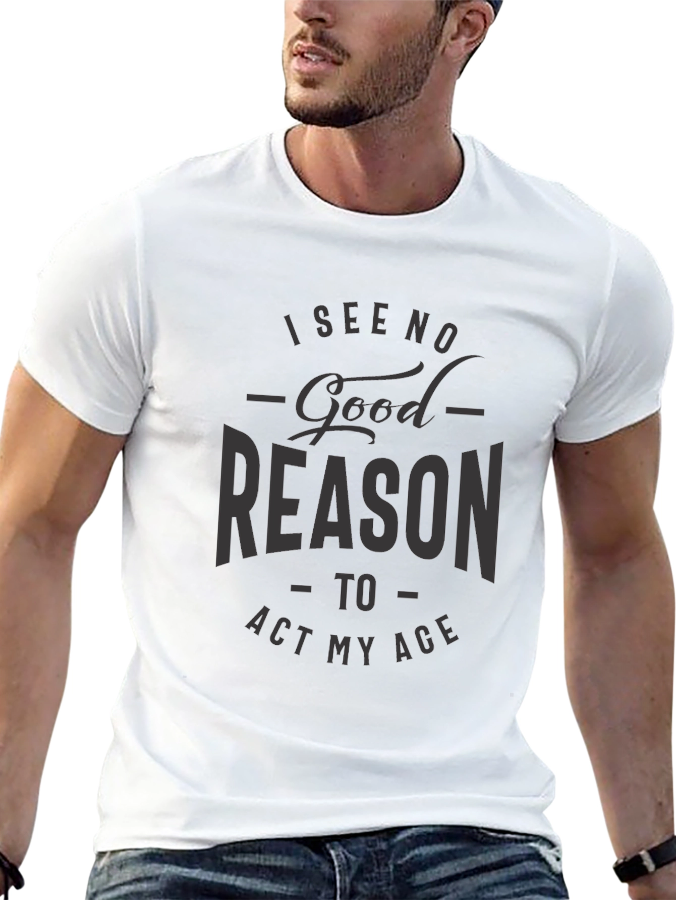 I See No Good Reason Mens Black T-Shirt