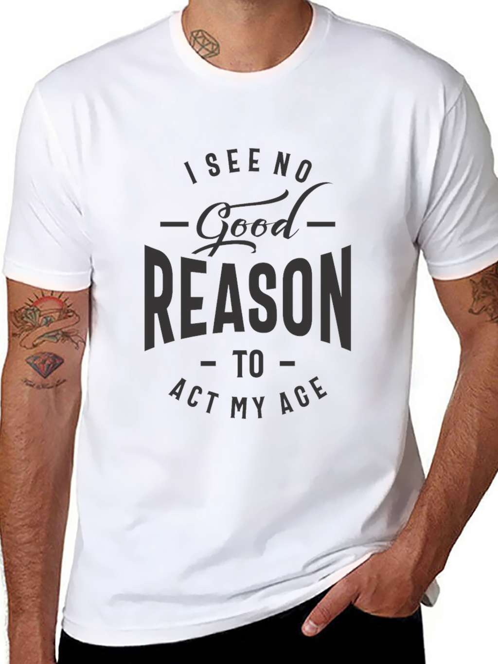 I See No Good Reason Mens Black T-Shirt