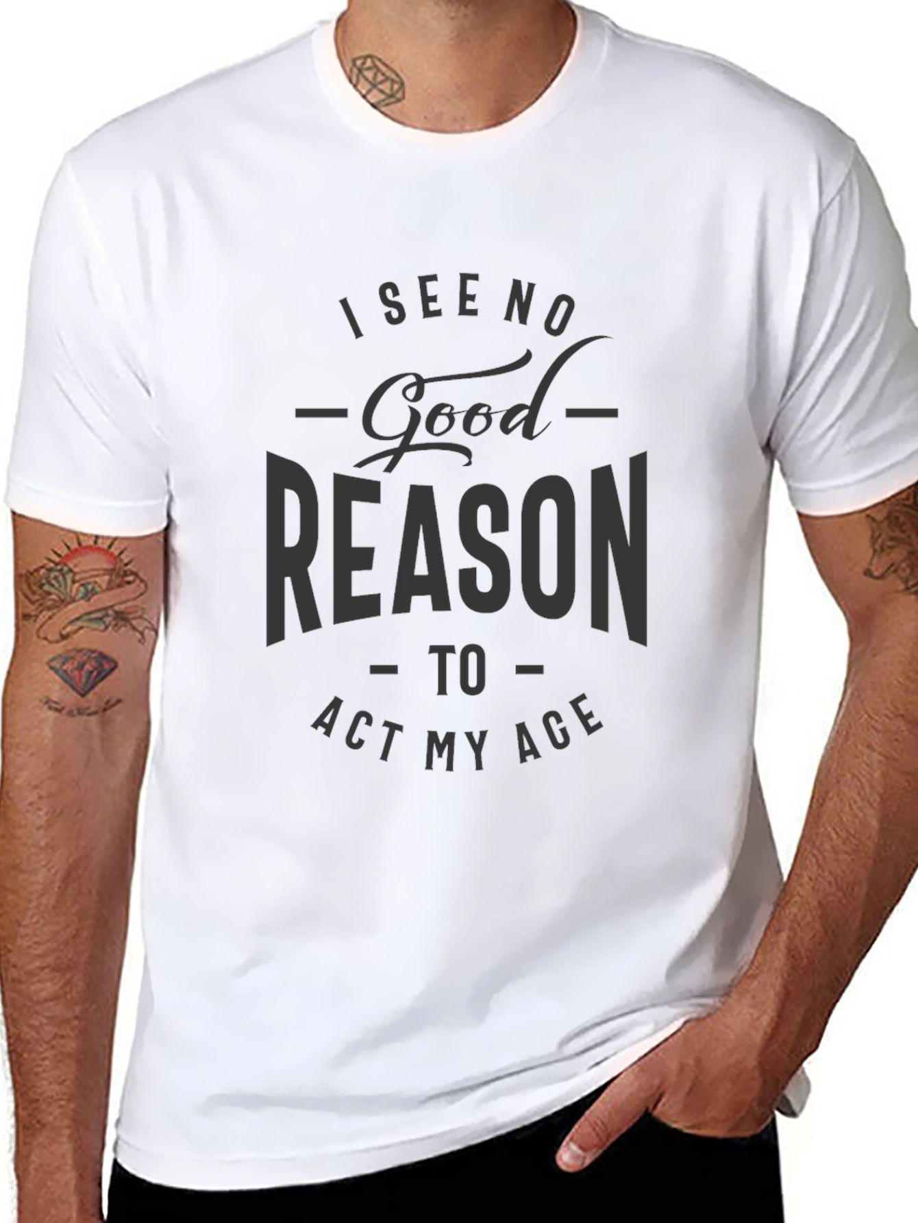 I See No Good Reason Mens Black T-Shirt