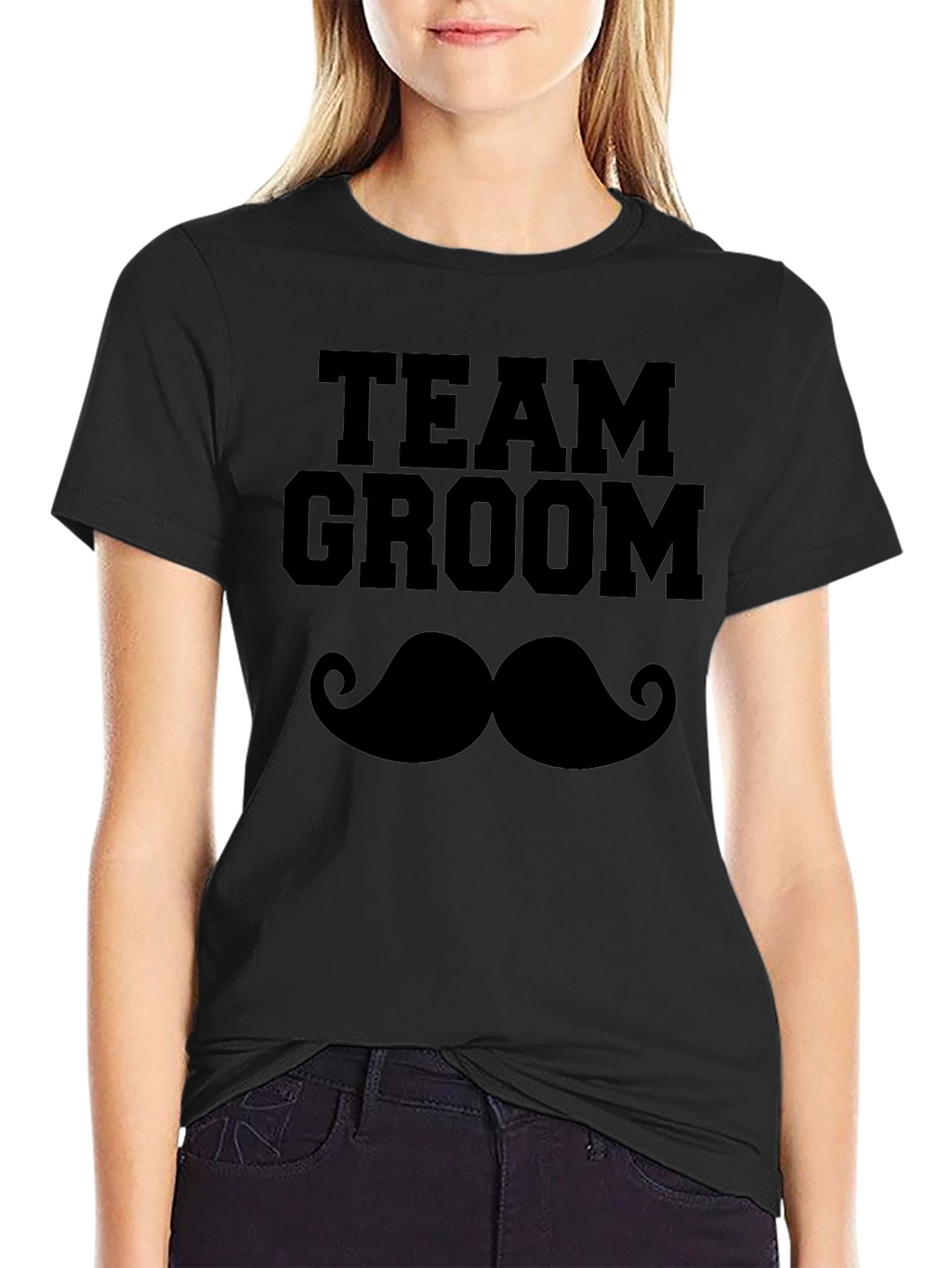 Team Groom Mustache Graphic T-Shirt