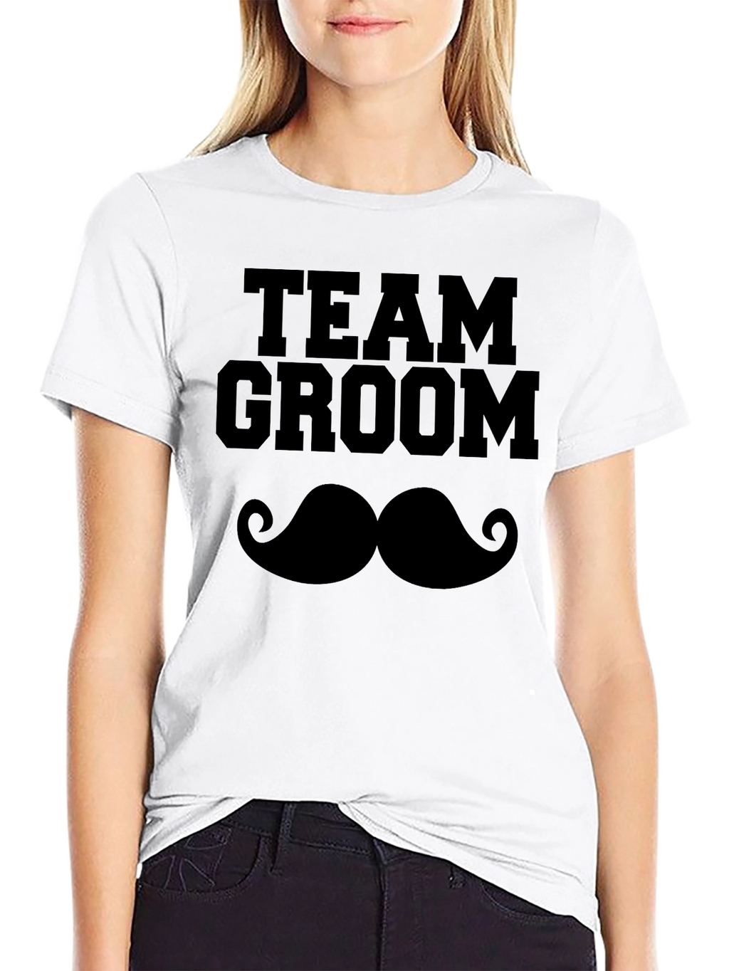 Team Groom Mustache Graphic T-Shirt