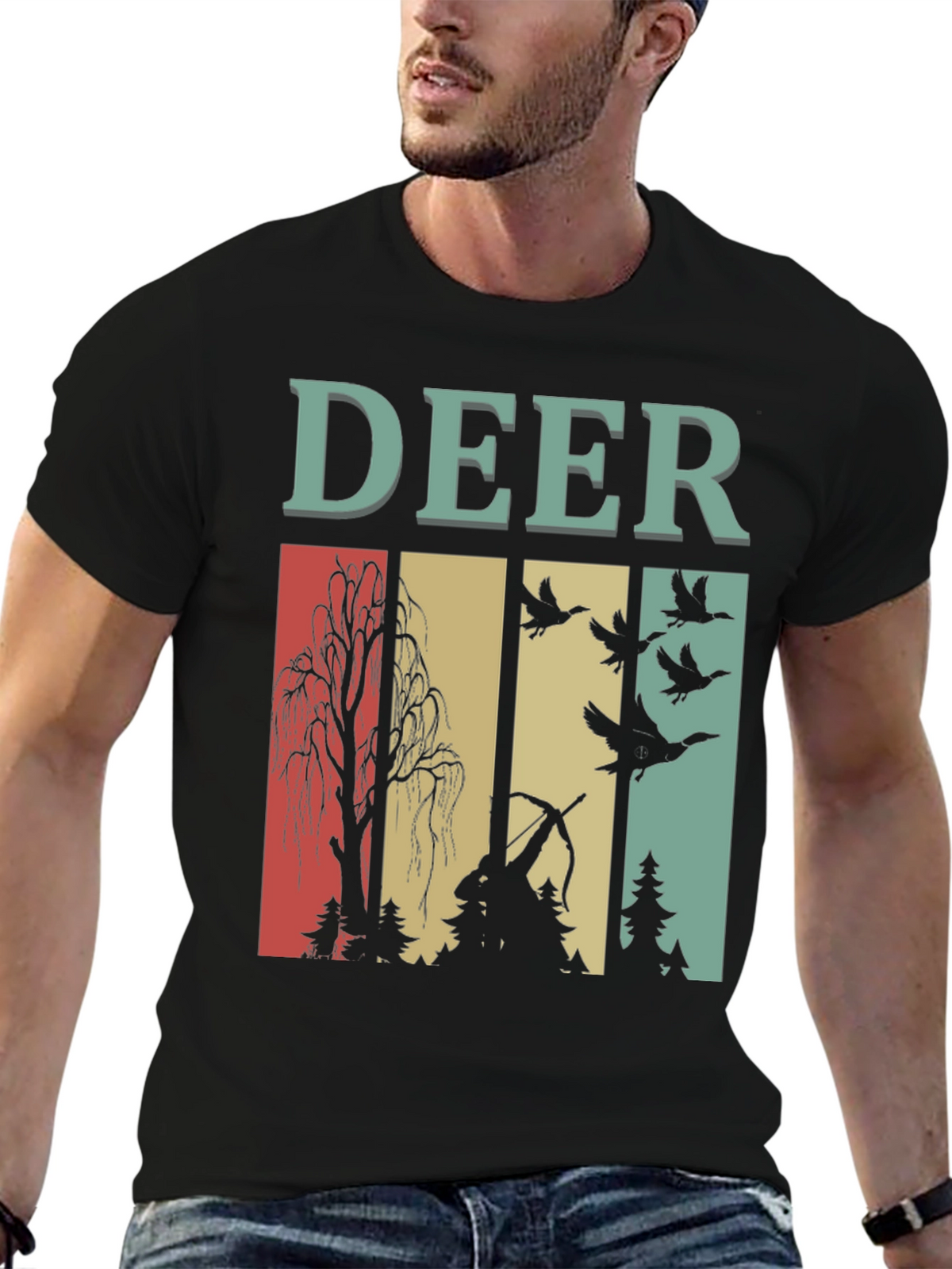 Vintage Deer Hunting Graphic Tee