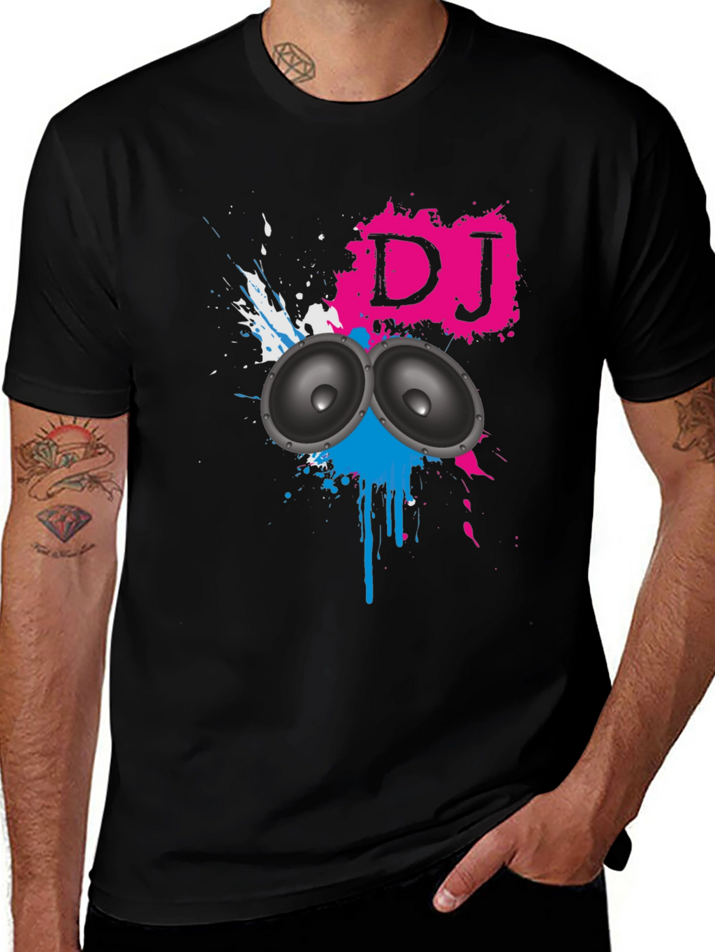 DJ Graphic Black T-Shirt - Music Lover Tee