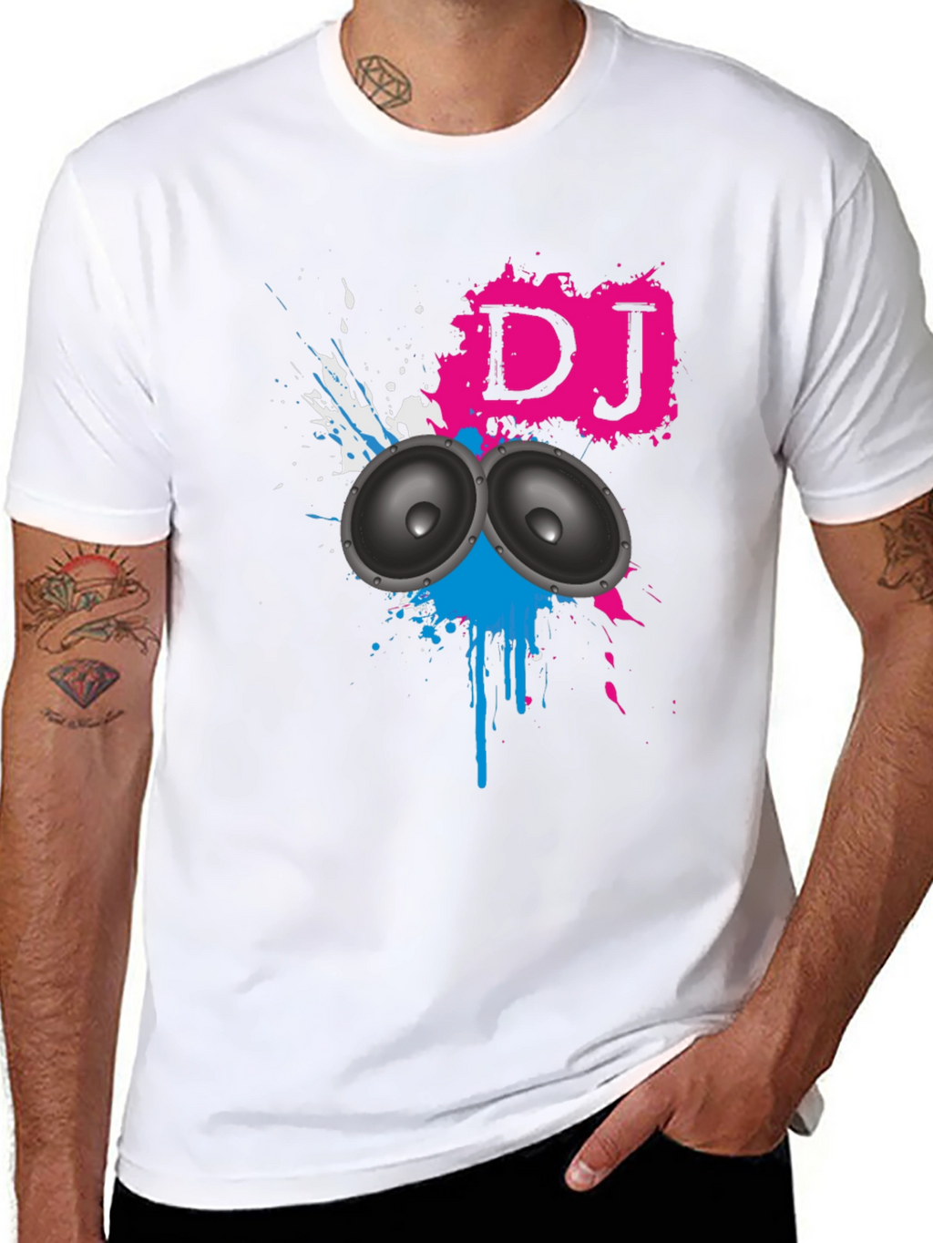 DJ Graphic Black T-Shirt - Music Lover Tee