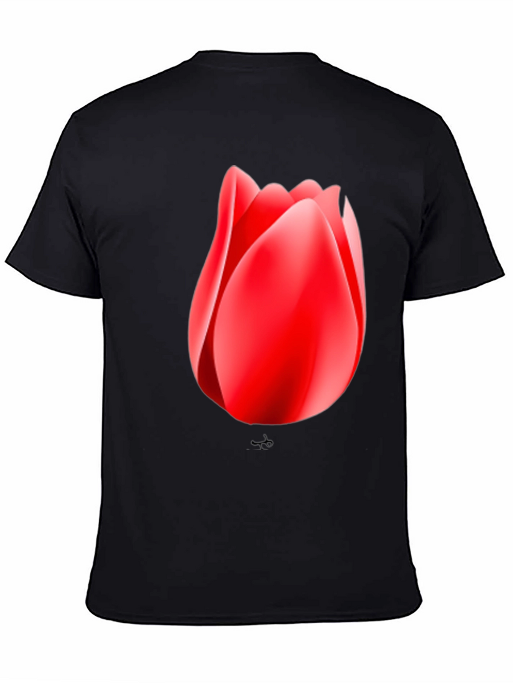 Tulip Graphic Black T-Shirt