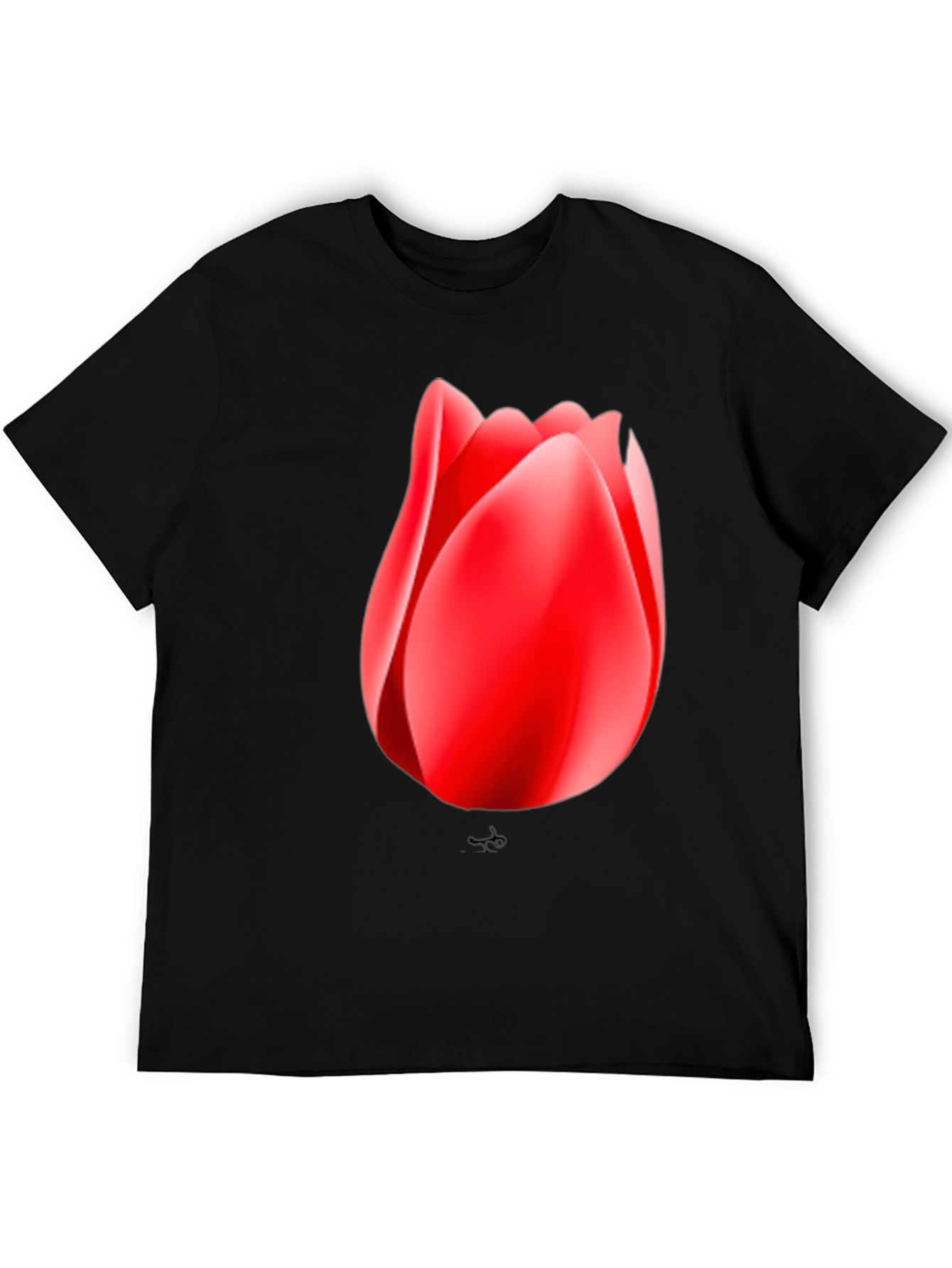 Tulip Graphic Black T-Shirt