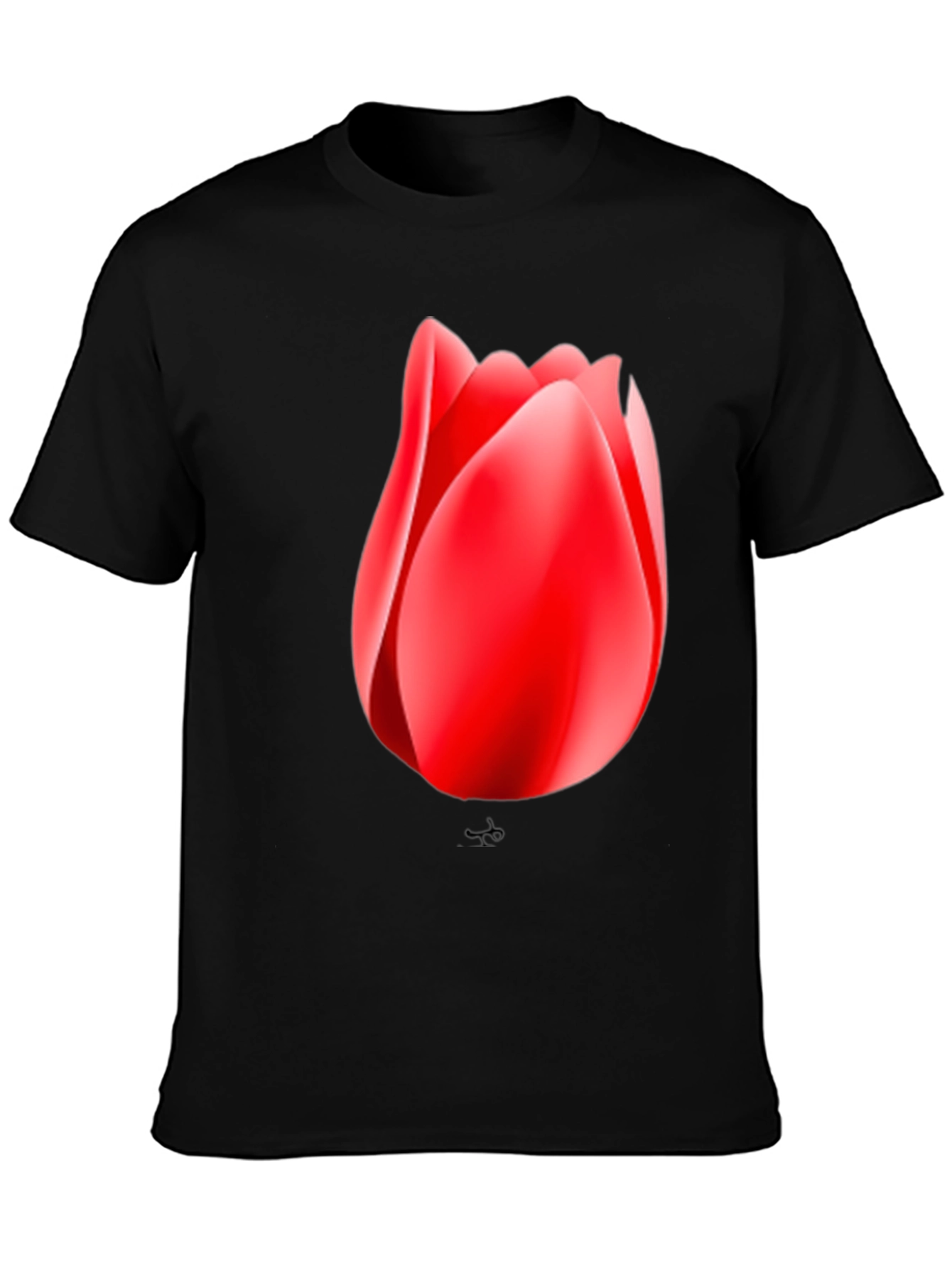 Tulip Graphic Black T-Shirt