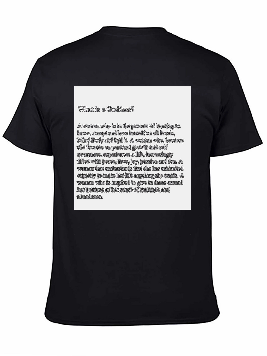 Goddess Definition Black T-Shirt