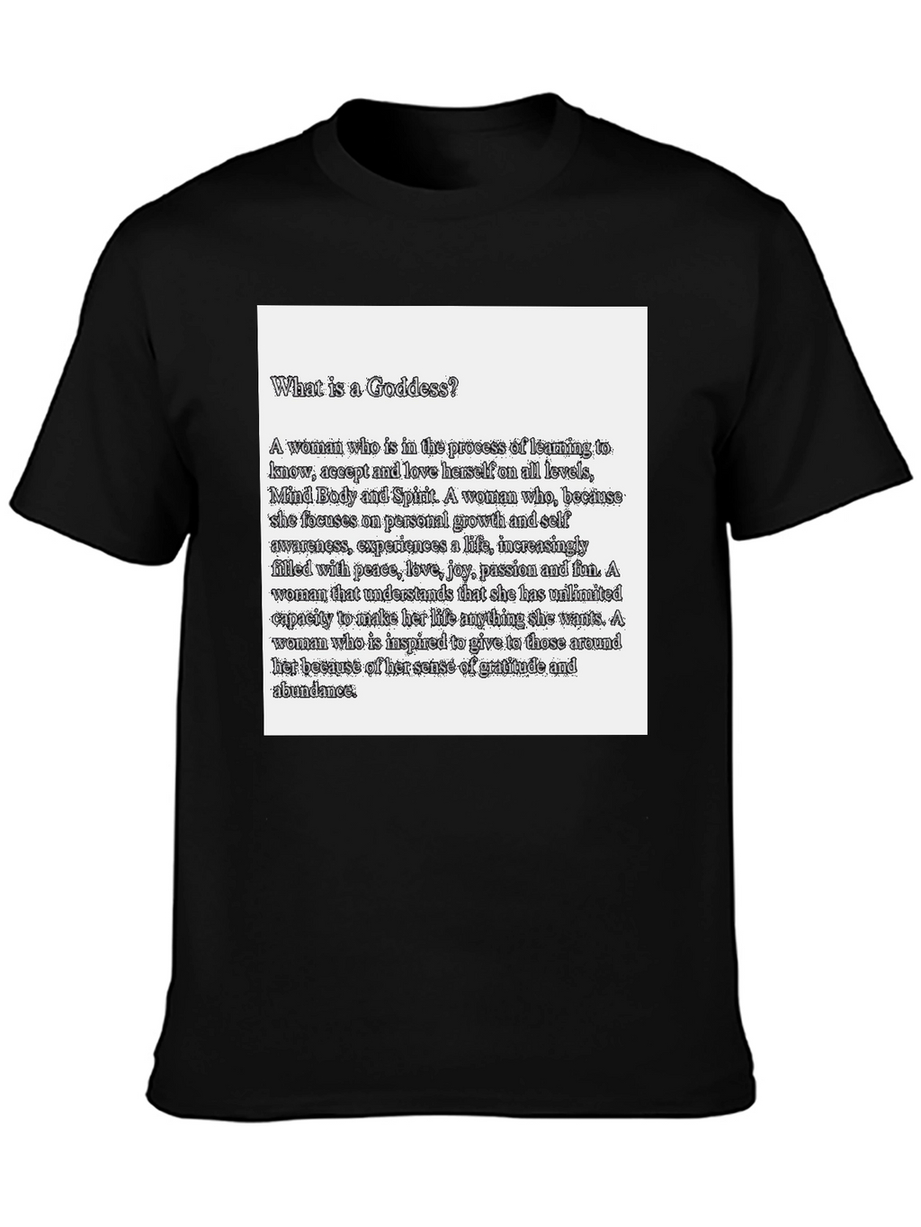 Goddess Definition Black T-Shirt