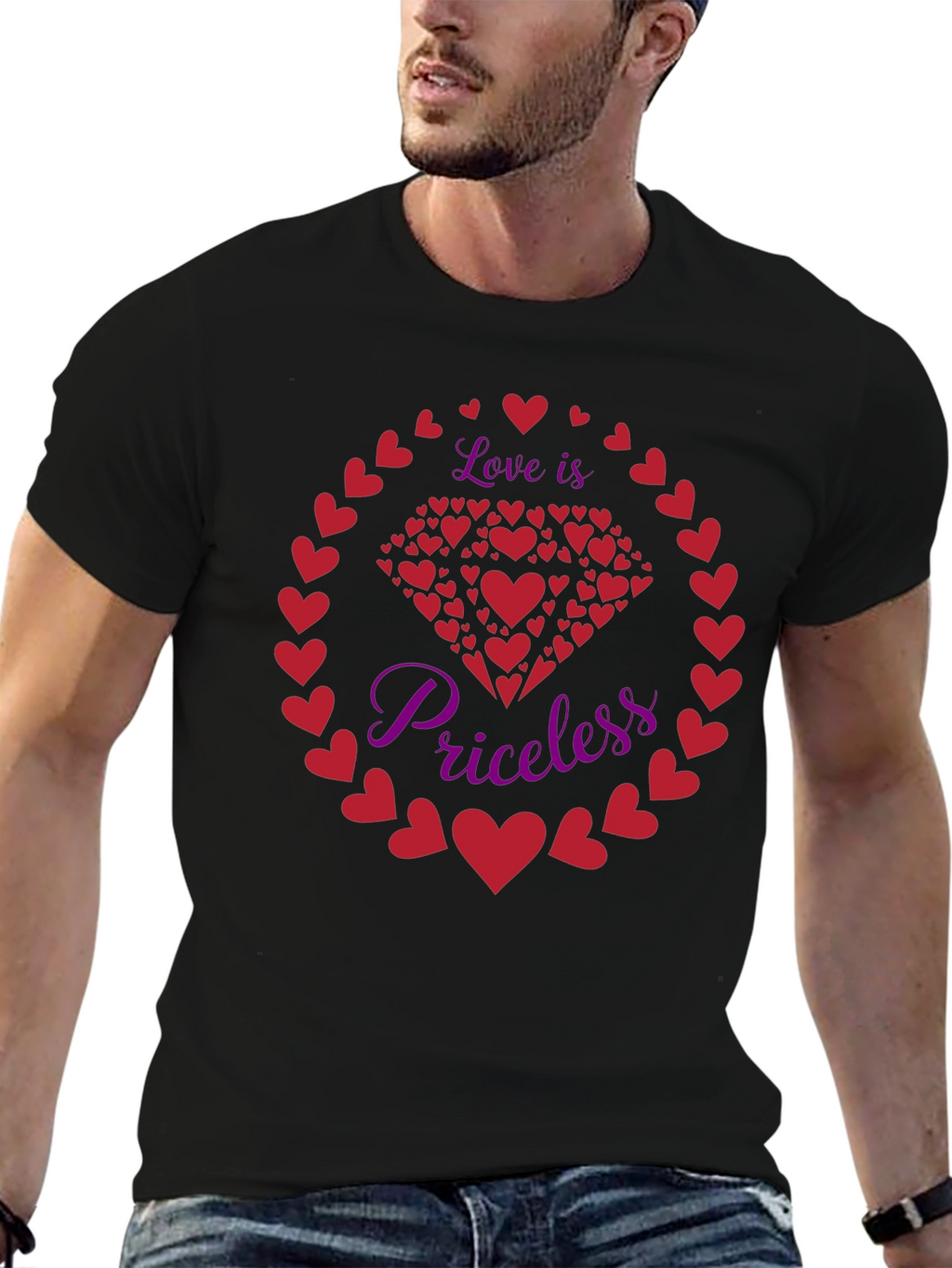 Love Is Priceless Heart Graphic Tee